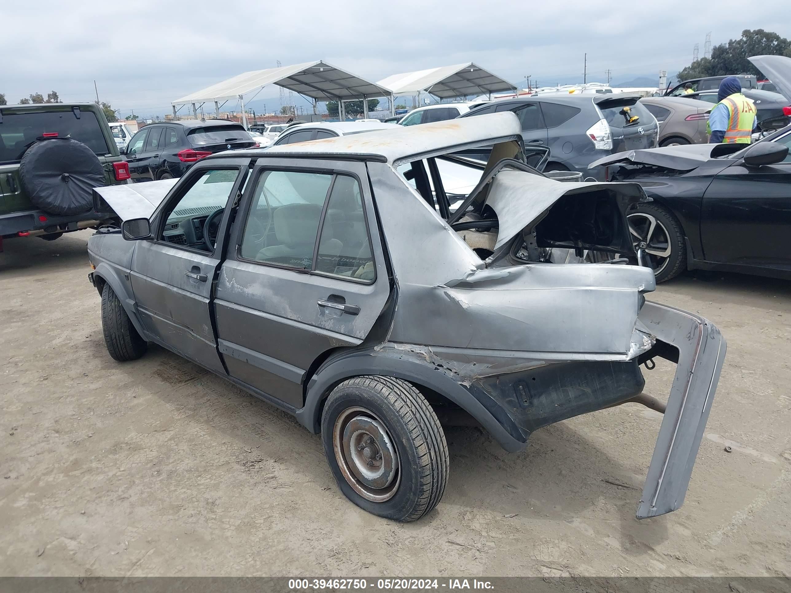 1988 Volkswagen Jetta Gl Gray vin: WVWFB9169JW729916