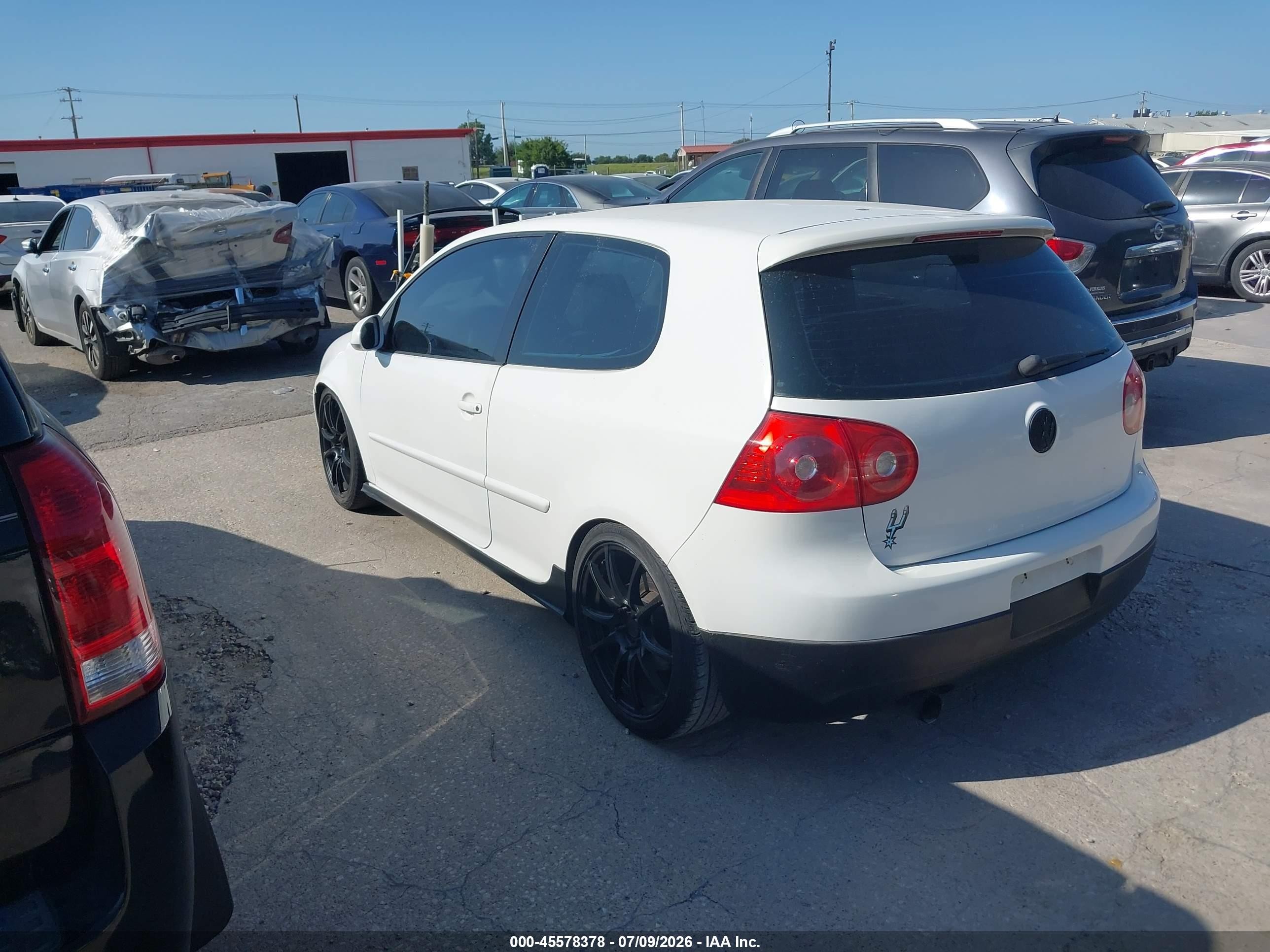 2009 Volkswagen Gti 2-door White vin: WVWFD71K09W058658