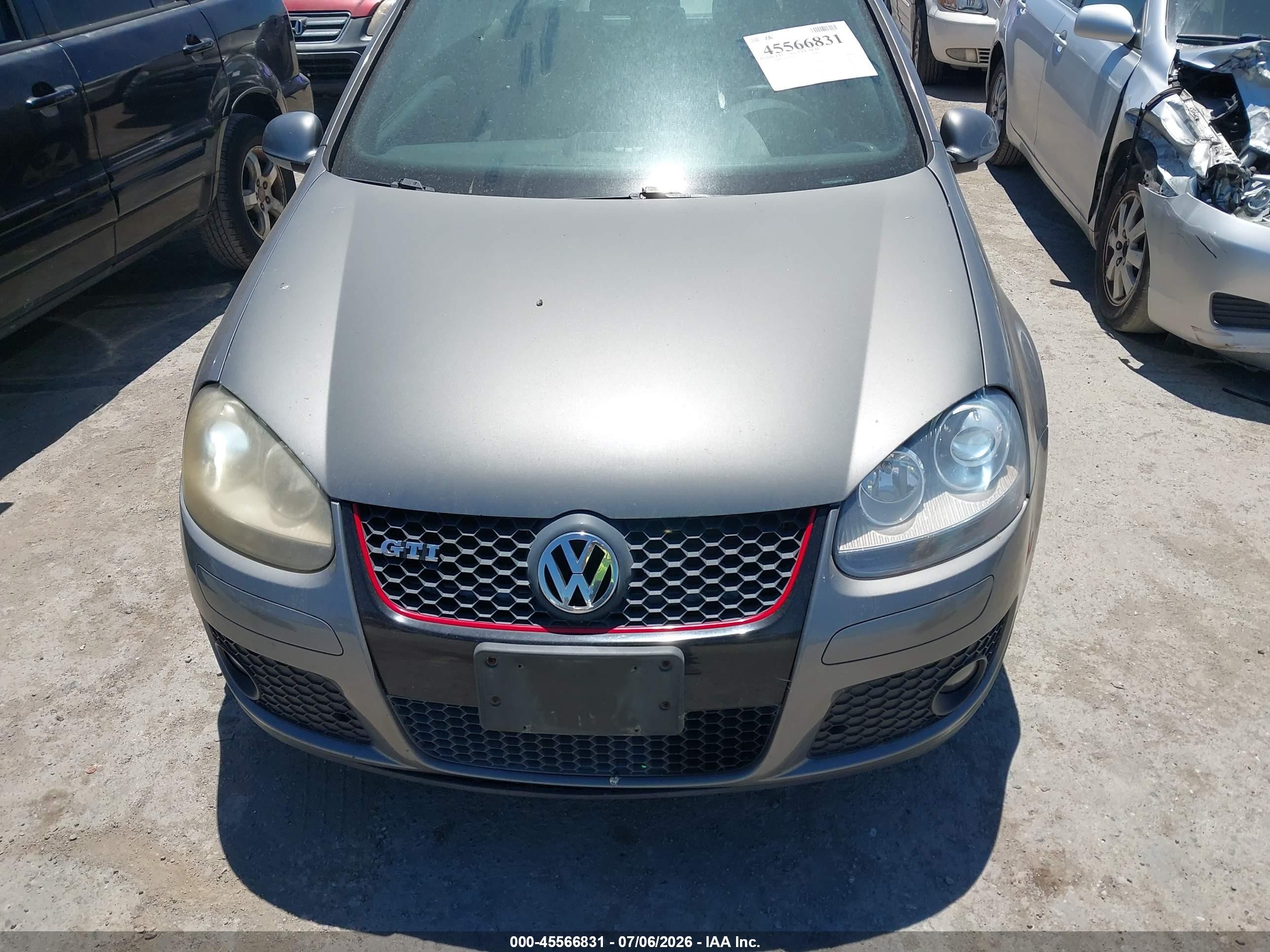 2009 Volkswagen Gti 2-door Gray vin: WVWFD71K99W142946