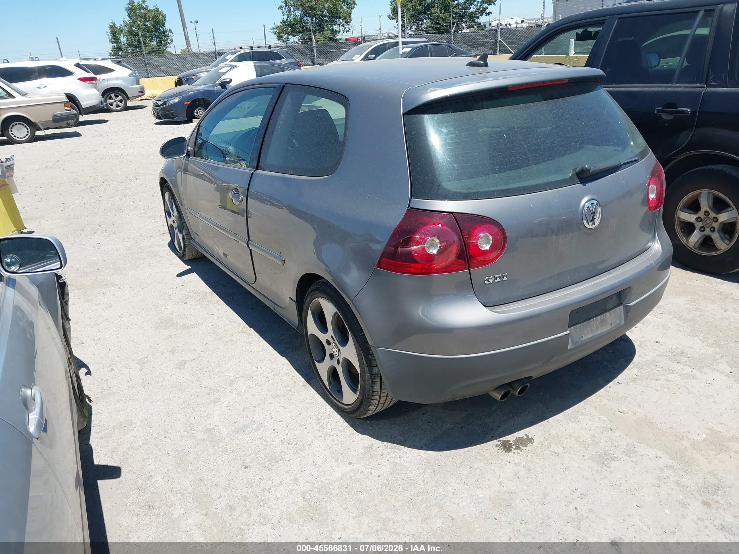 2009 Volkswagen Gti 2-door Gray vin: WVWFD71K99W142946