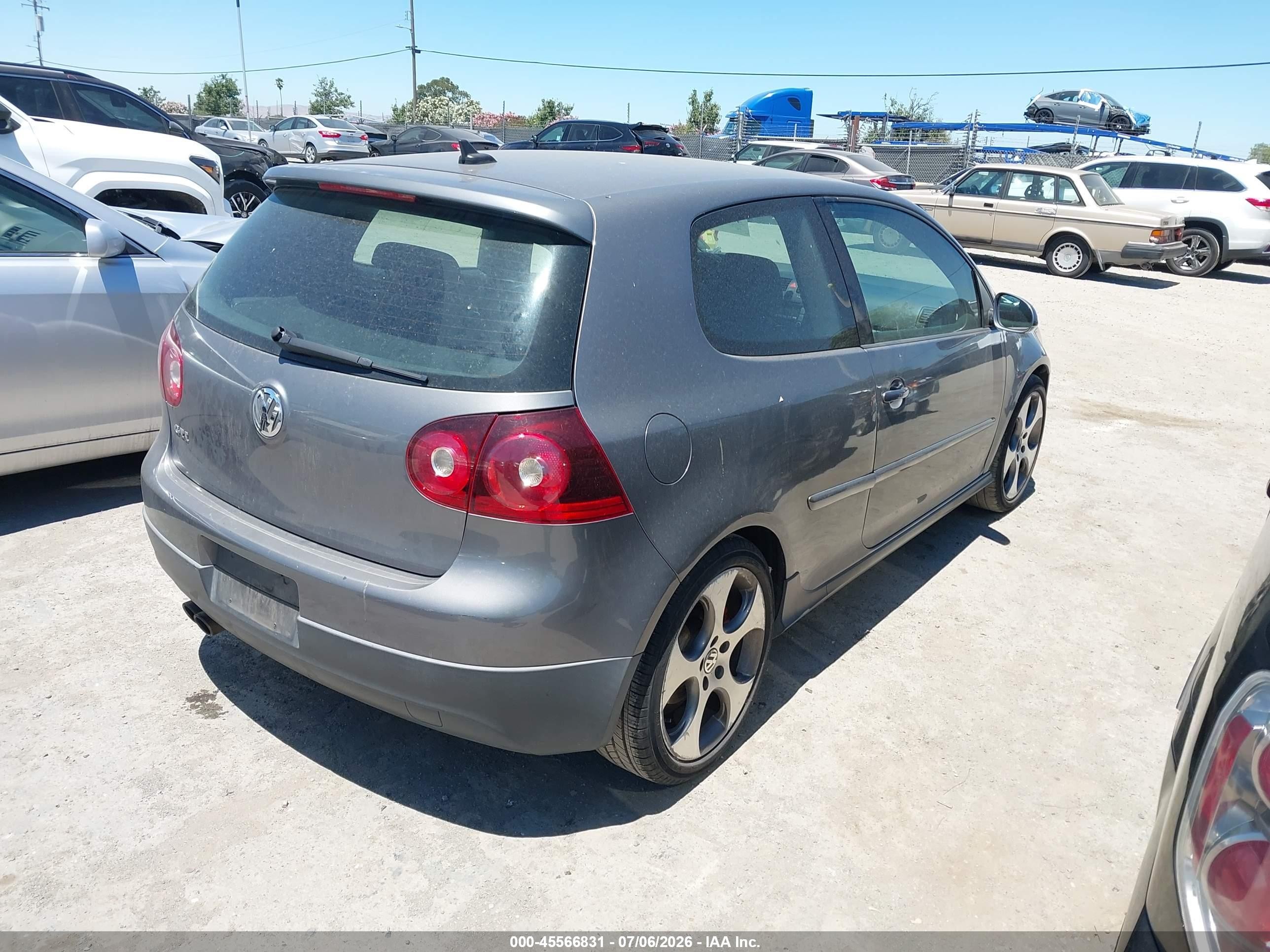 2009 Volkswagen Gti 2-door Gray vin: WVWFD71K99W142946