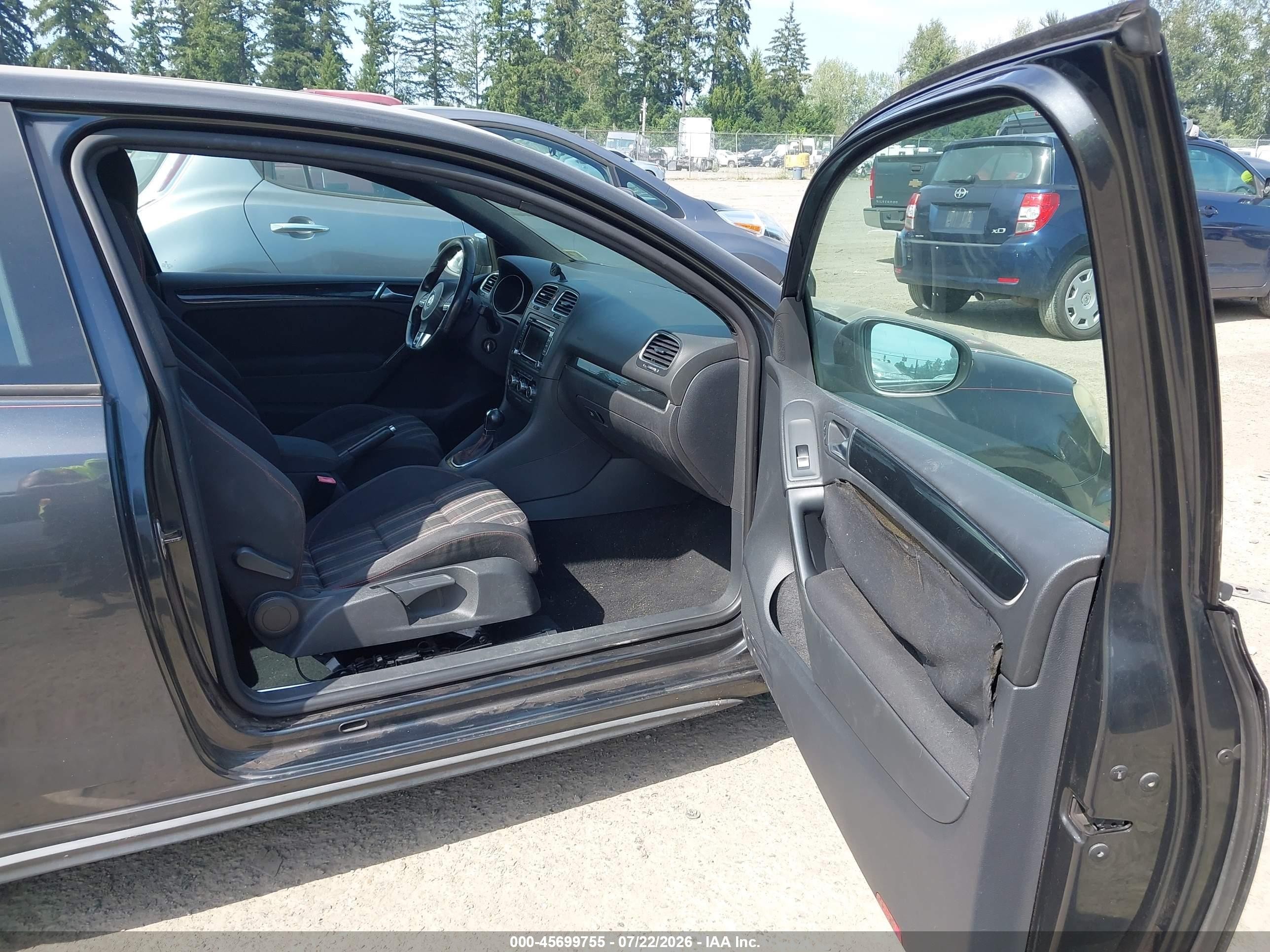 2010 Volkswagen Gti 2-door Gray vin: WVWFD7AJ1AW201189