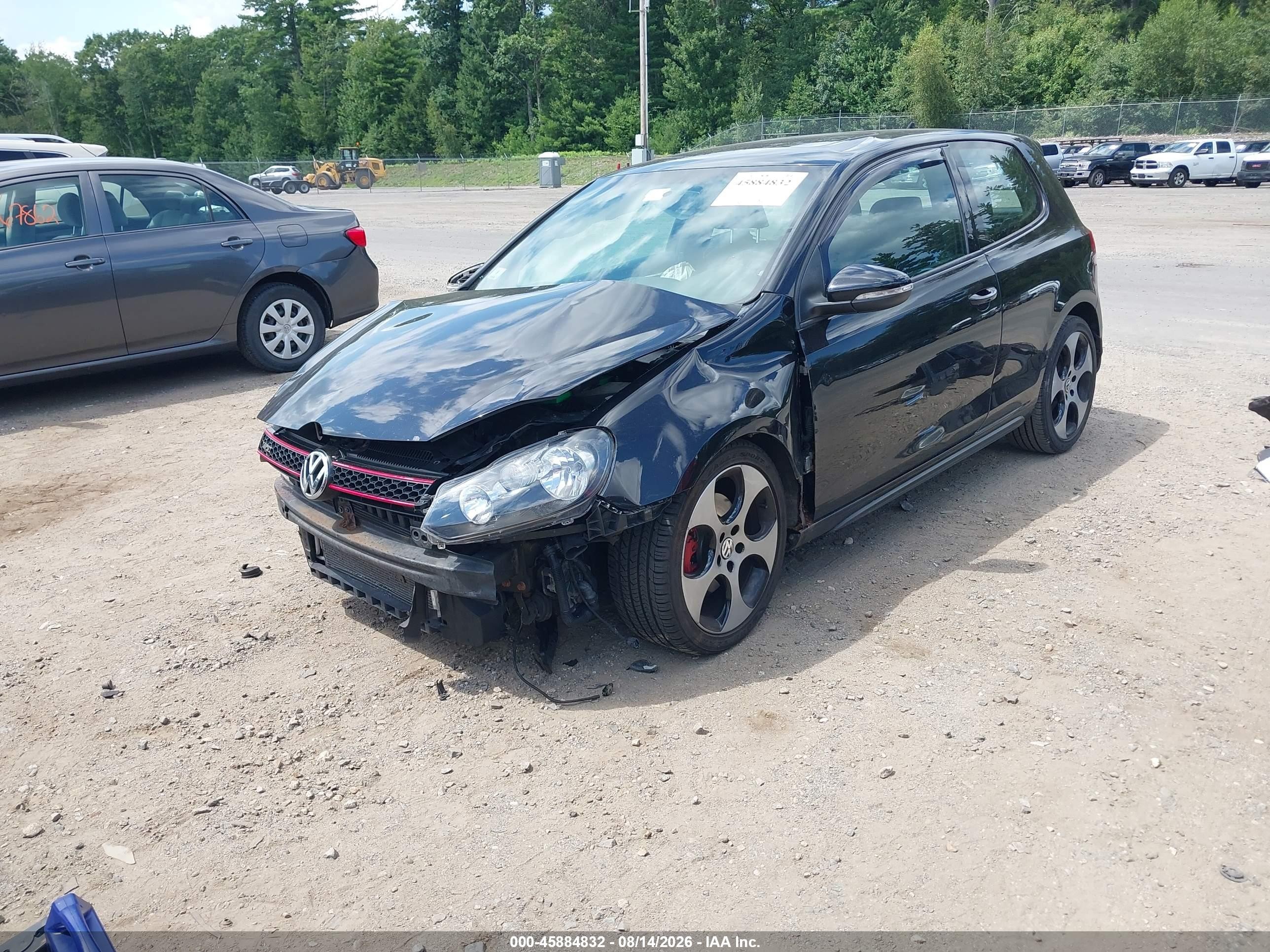 2011 Volkswagen Gti 2-door Black vin: WVWFD7AJ1BW321706