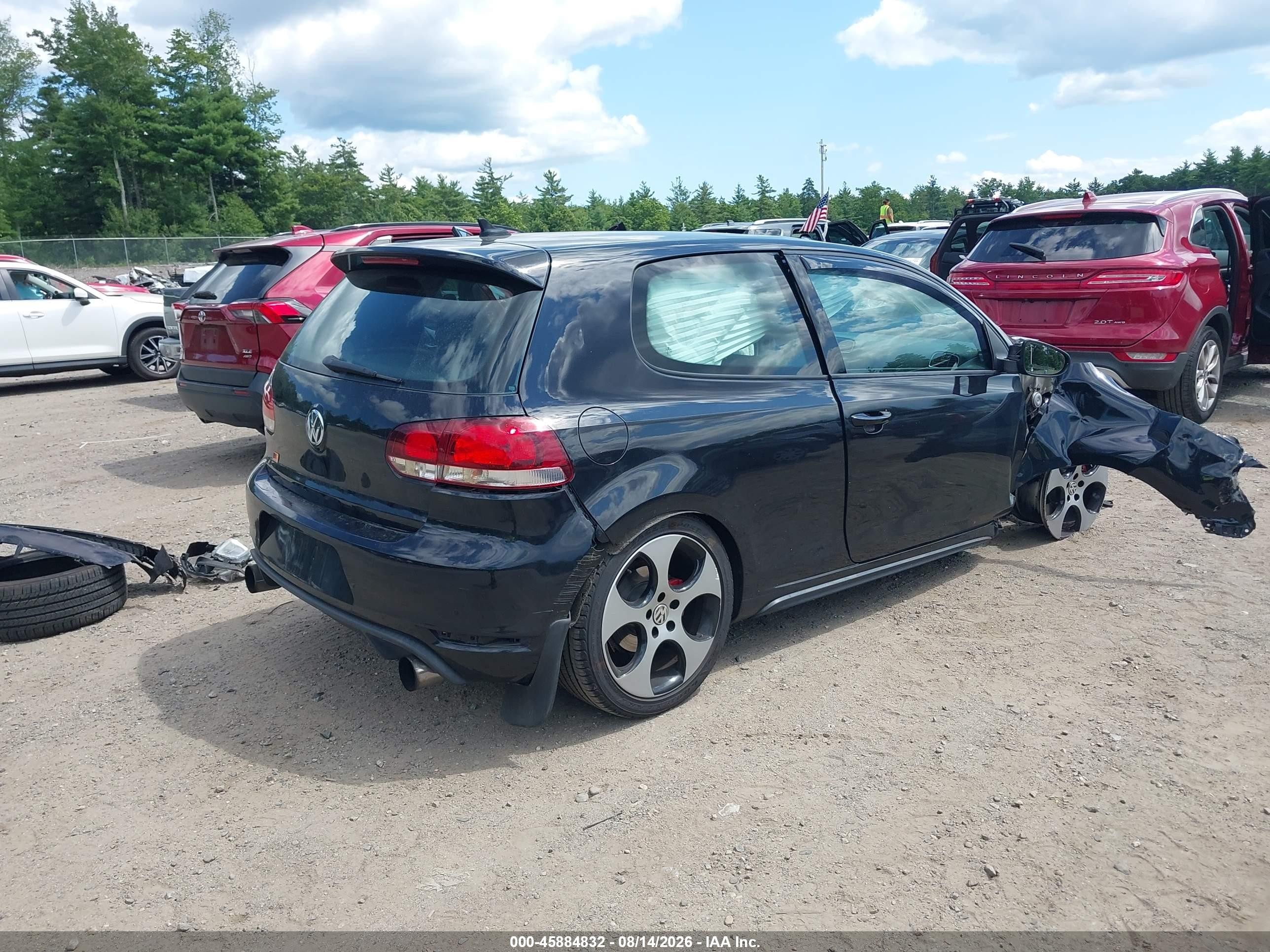 2011 Volkswagen Gti 2-door Black vin: WVWFD7AJ1BW321706