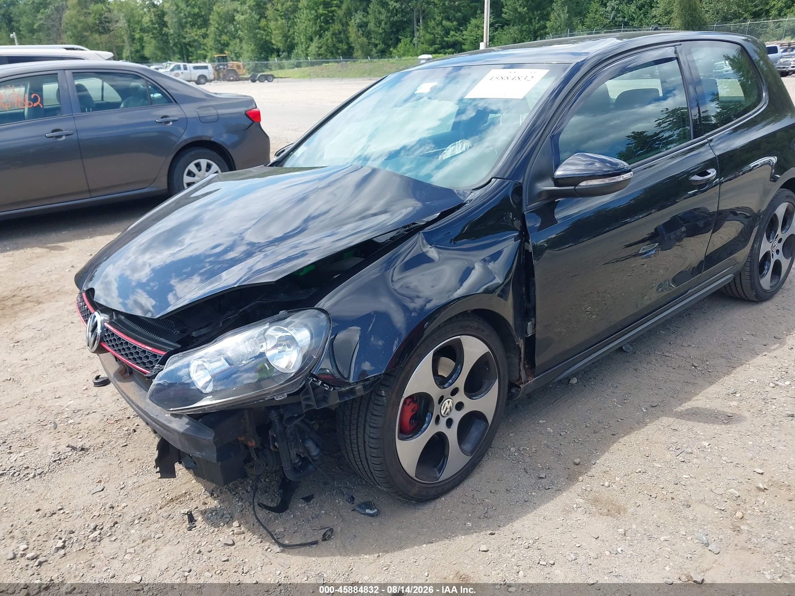 2011 Volkswagen Gti 2-door Black vin: WVWFD7AJ1BW321706
