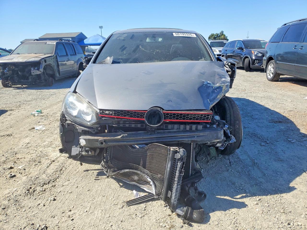 2012 Volkswagen Gti Gray vin: WVWFD7AJ1CW144060