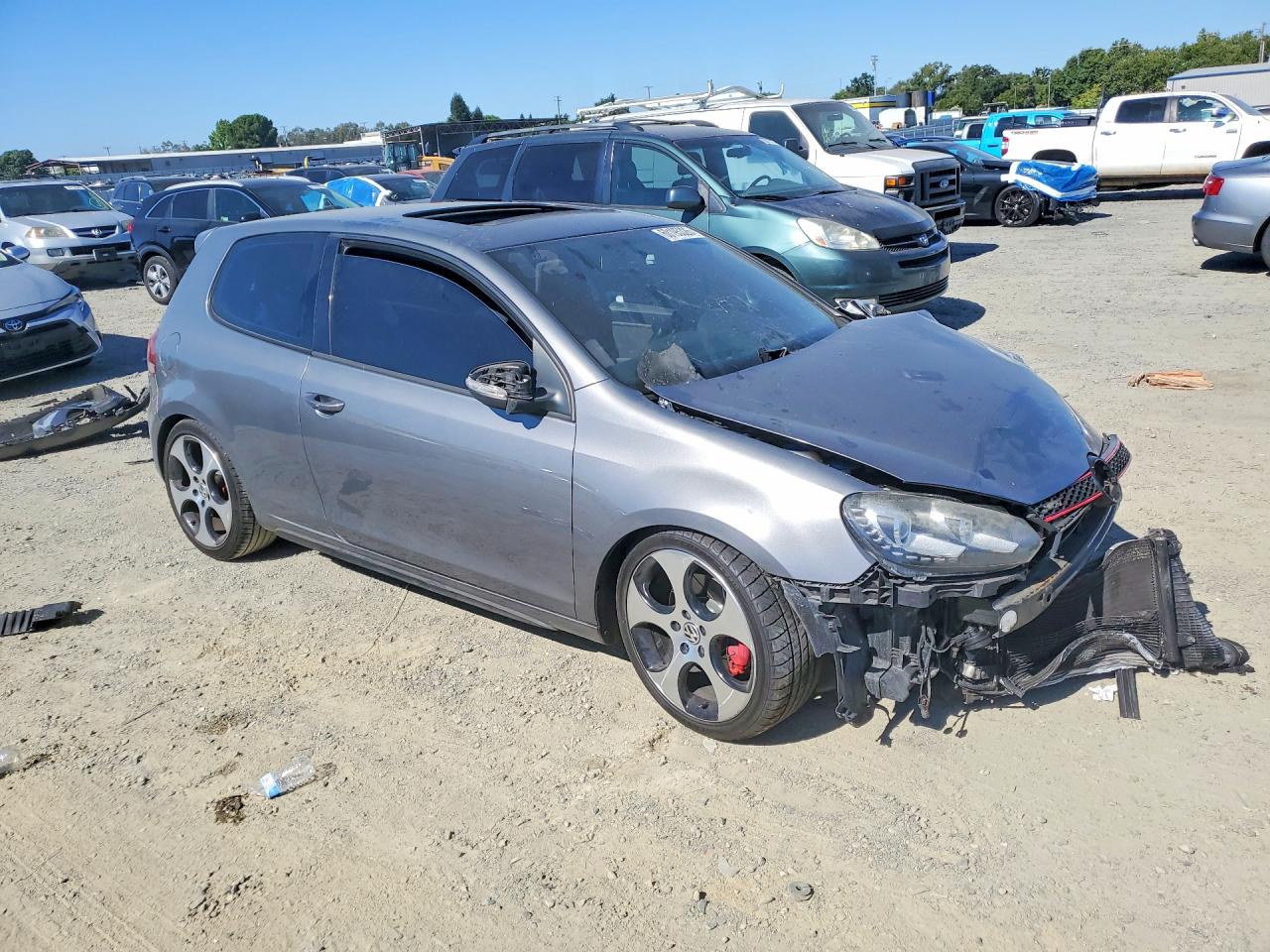 2012 Volkswagen Gti Gray vin: WVWFD7AJ1CW144060