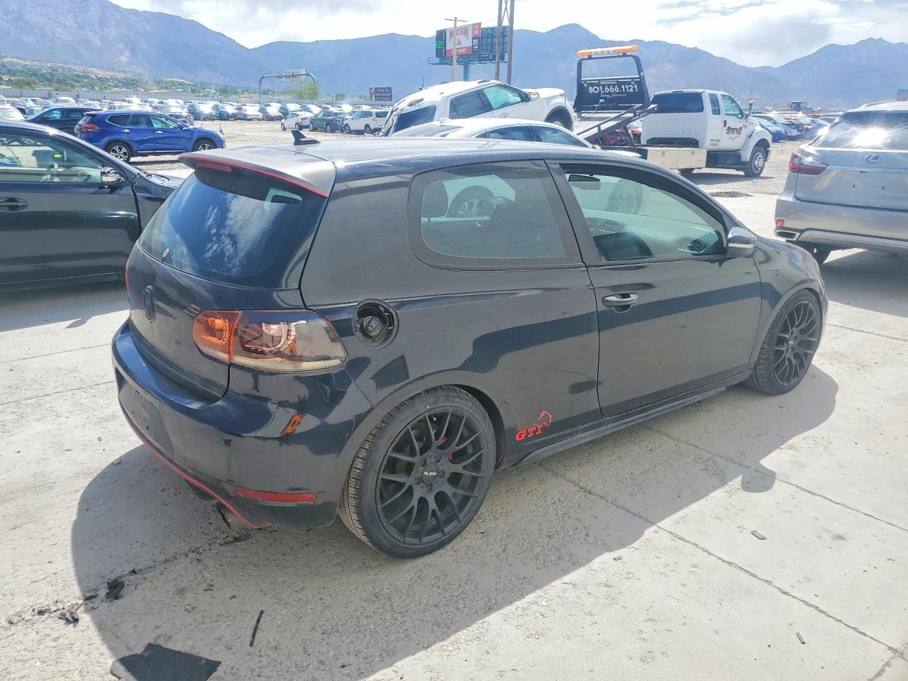2012 Volkswagen Gti Black vin: WVWFD7AJ1CW170724