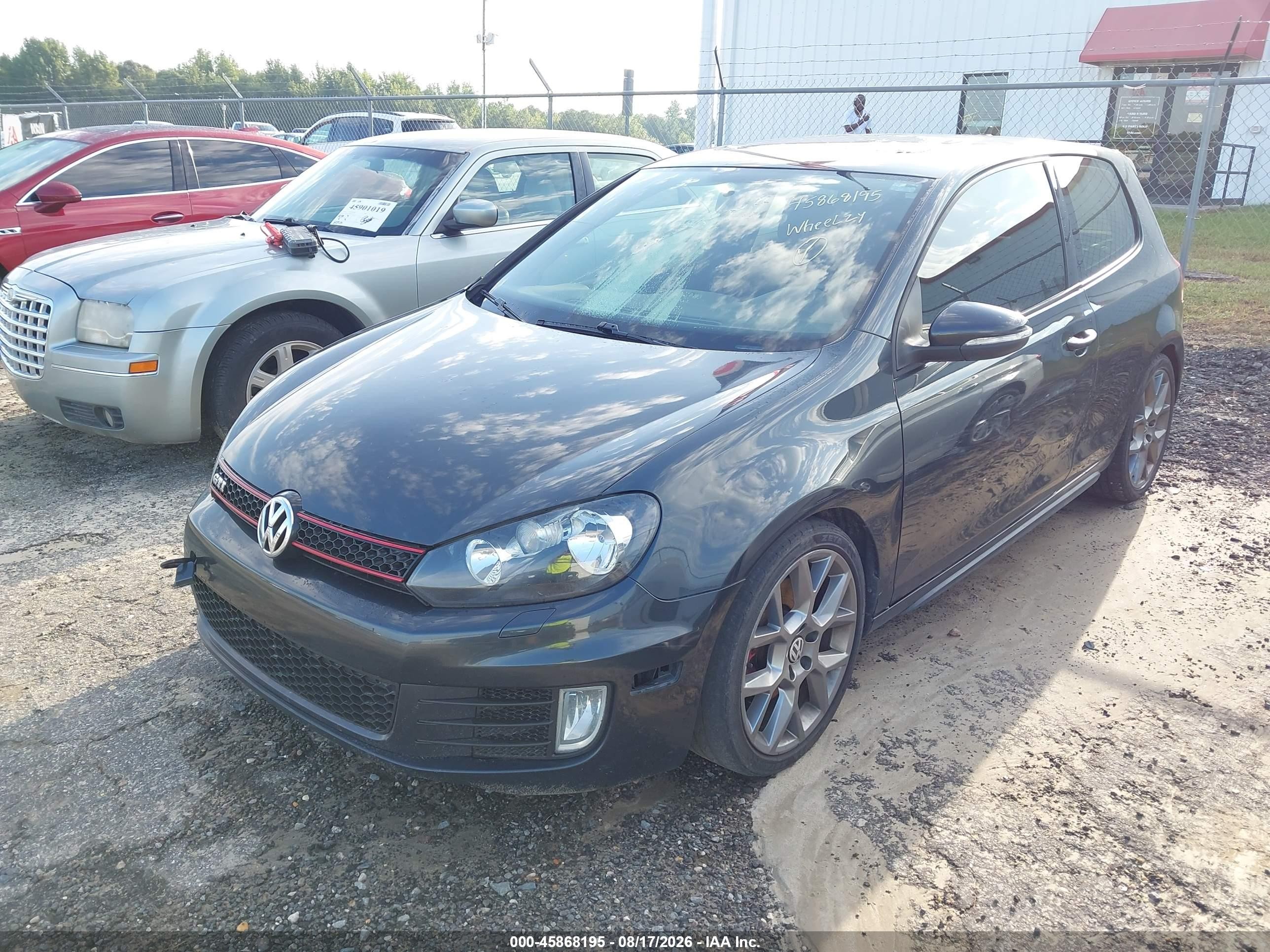2013 Volkswagen Gti 2-door Gray vin: WVWFD7AJ1DW125655