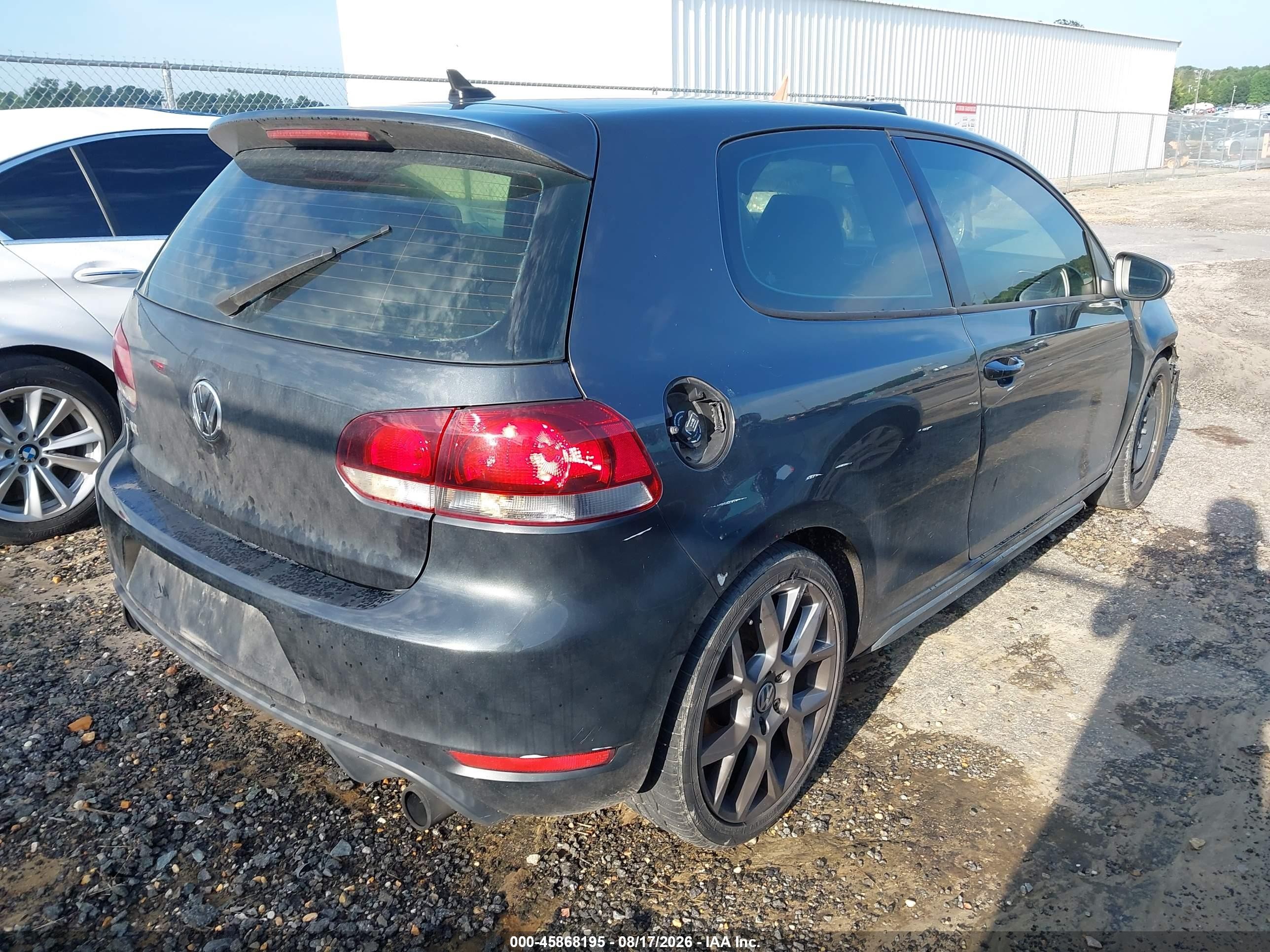 2013 Volkswagen Gti 2-door Gray vin: WVWFD7AJ1DW125655