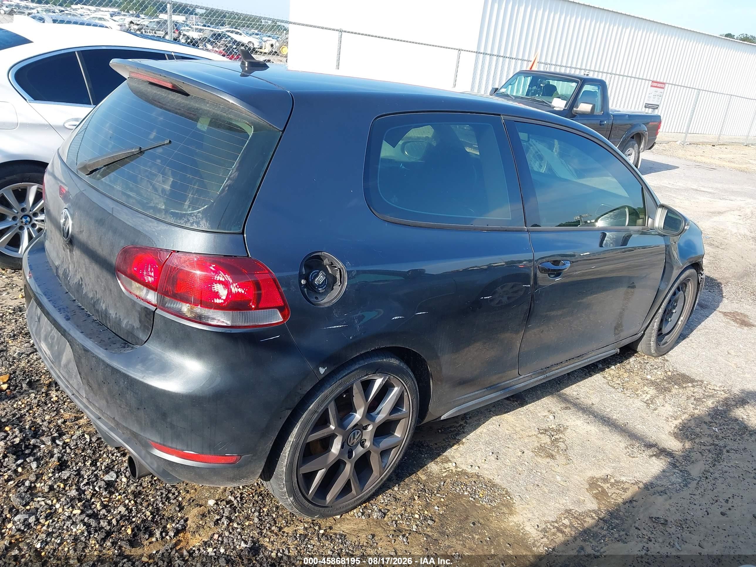 2013 Volkswagen Gti 2-door Gray vin: WVWFD7AJ1DW125655