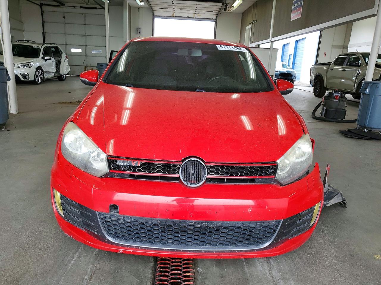 2011 Volkswagen Gti Red vin: WVWFD7AJ4BW103615