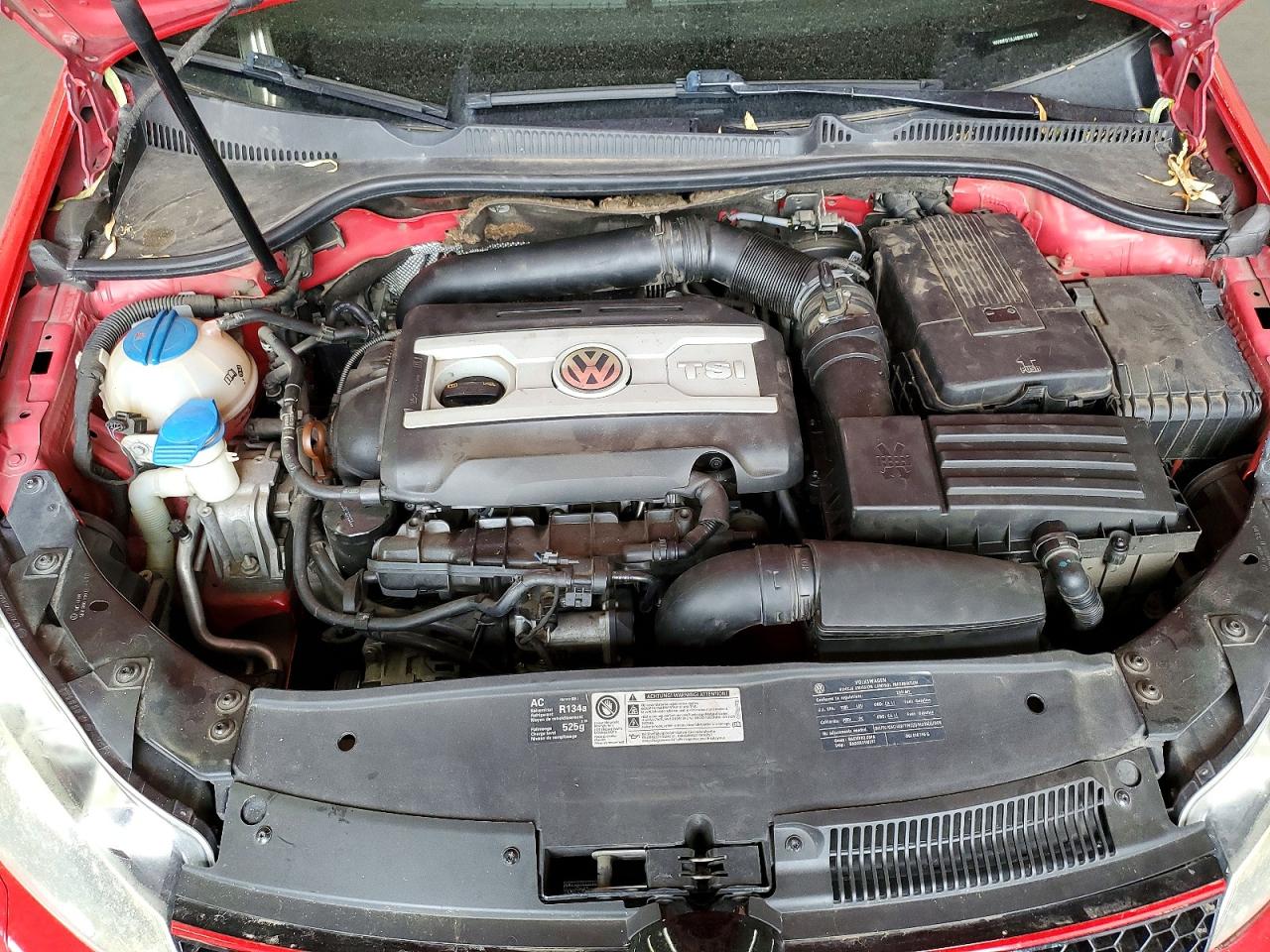 2011 Volkswagen Gti Red vin: WVWFD7AJ4BW103615