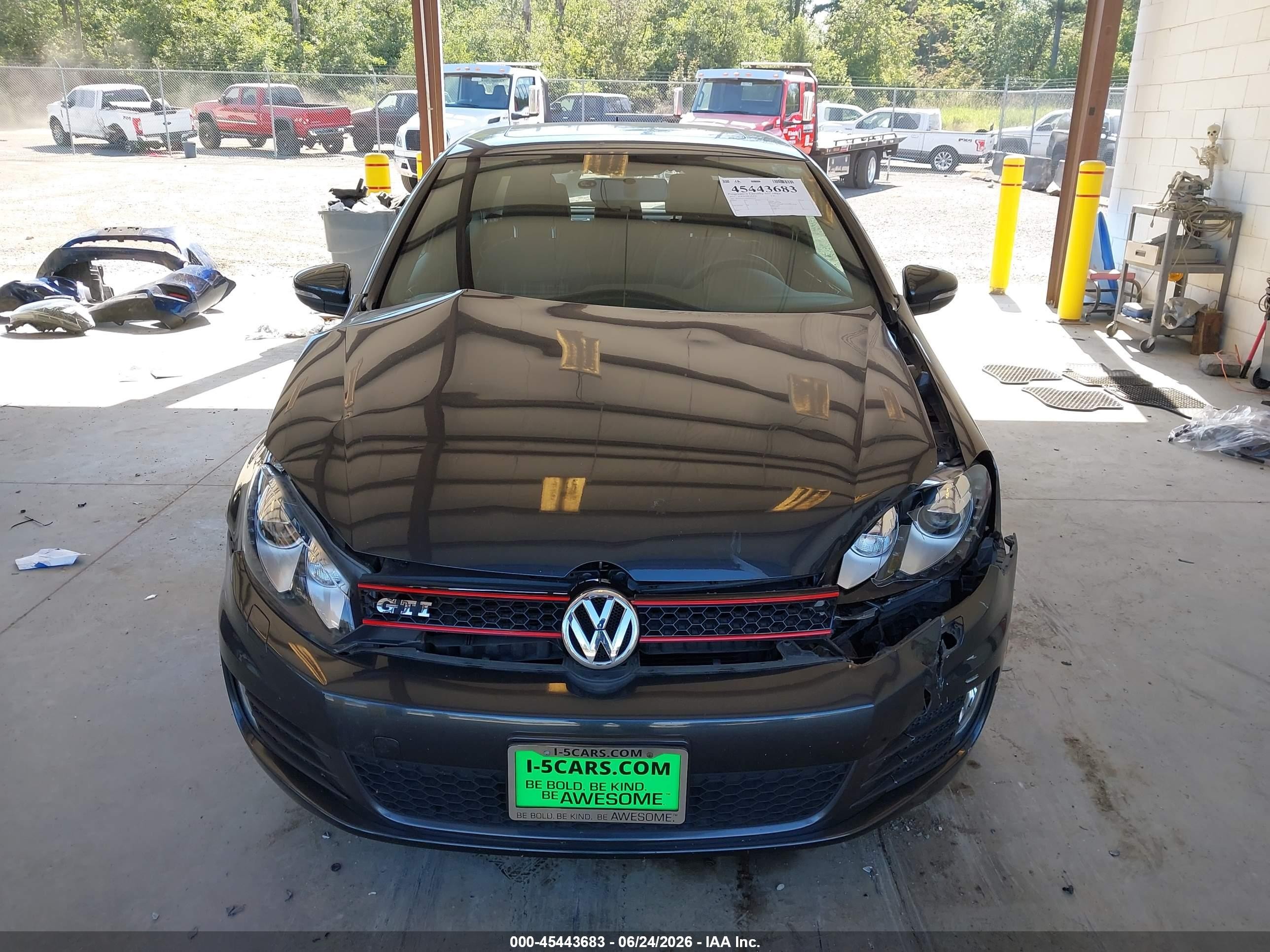 2013 Volkswagen Gti 2-door Gray vin: WVWFD7AJ6DW022506