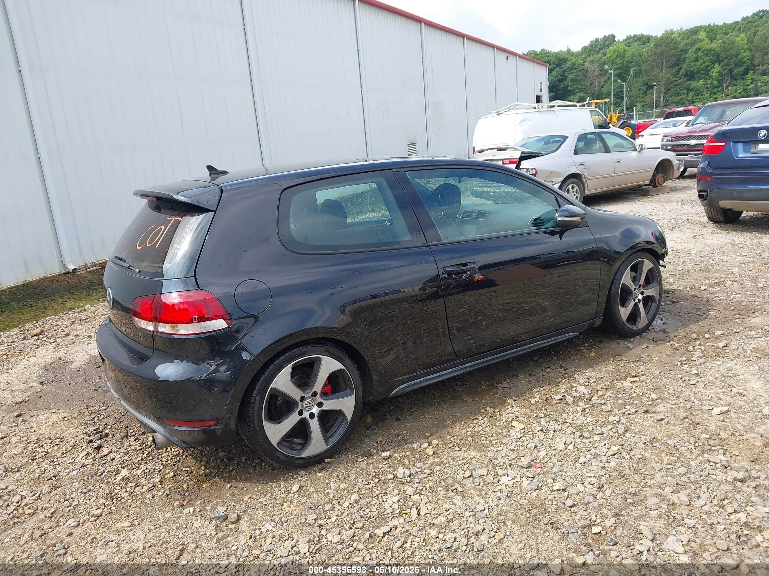 2011 Volkswagen Gti 2-door Black vin: WVWFD7AJ8BW144944