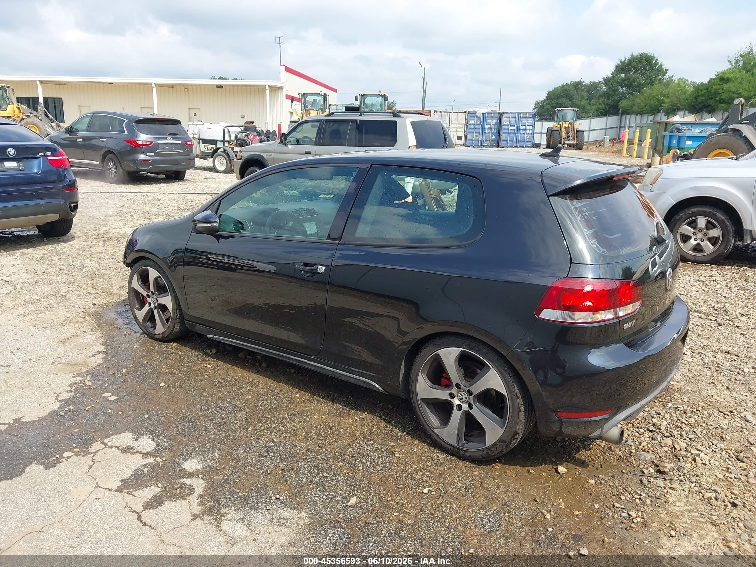 2011 Volkswagen Gti 2-door Black vin: WVWFD7AJ8BW144944