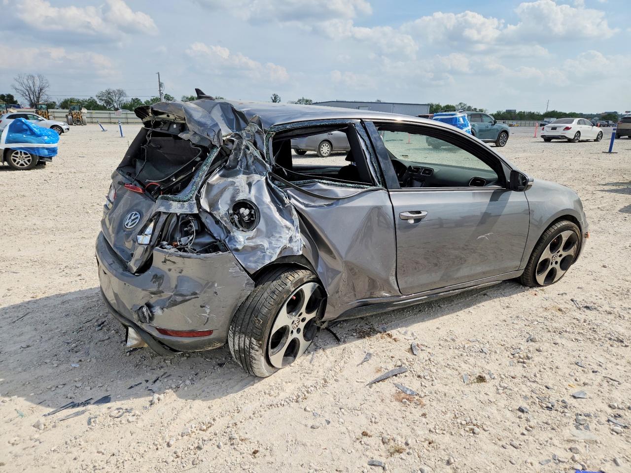 2012 Volkswagen Gti Silver vin: WVWFD7AJ8CW135856