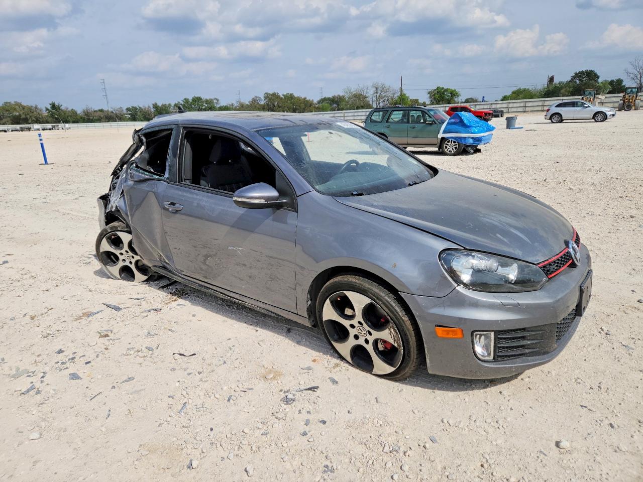 2012 Volkswagen Gti Silver vin: WVWFD7AJ8CW135856
