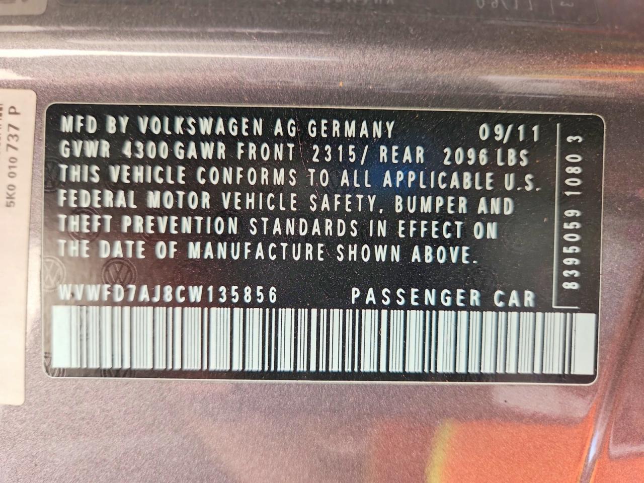 2012 Volkswagen Gti Silver vin: WVWFD7AJ8CW135856