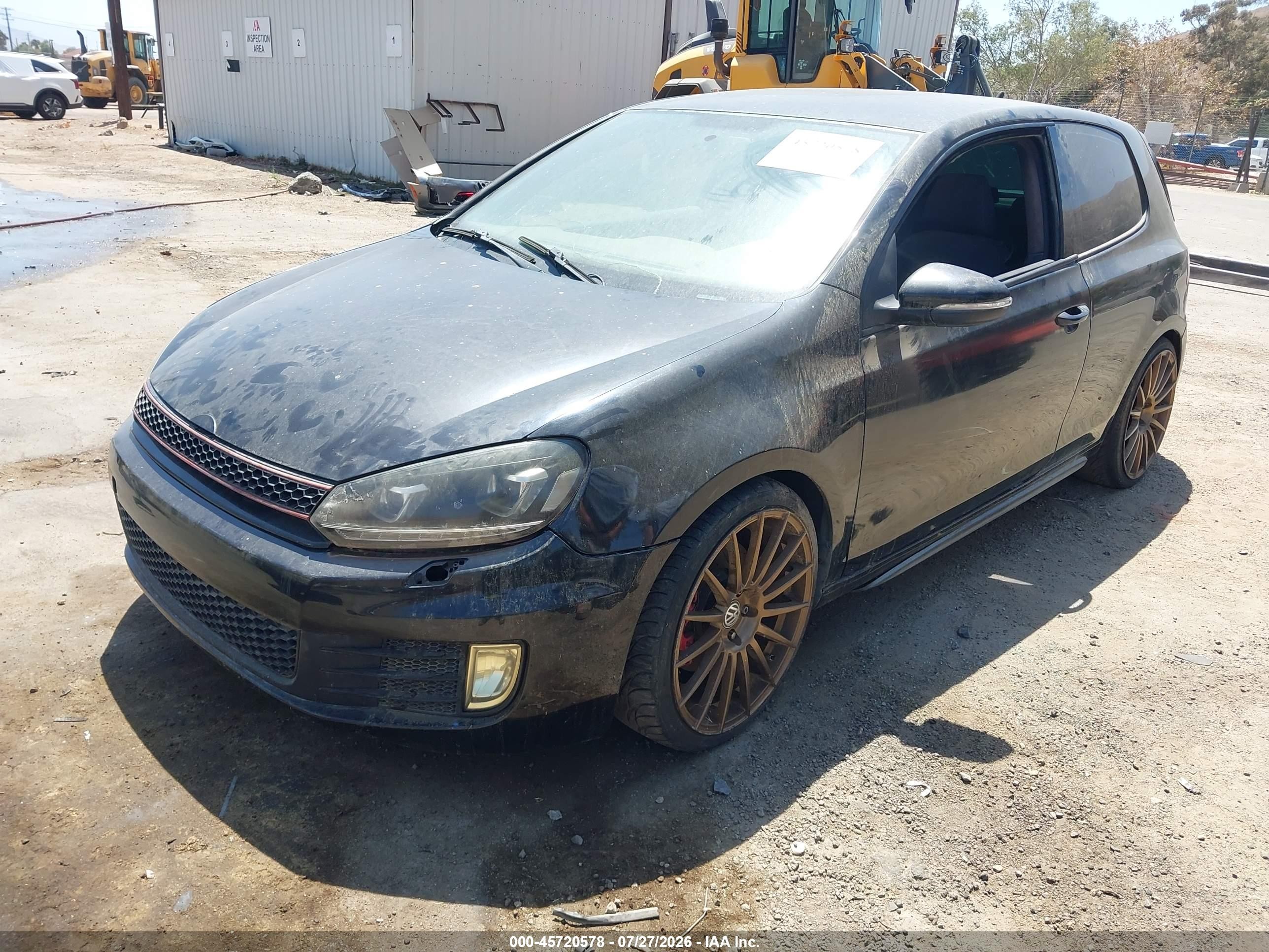 2010 Volkswagen Gti 2-door Black vin: WVWFD7AJ9AW140285