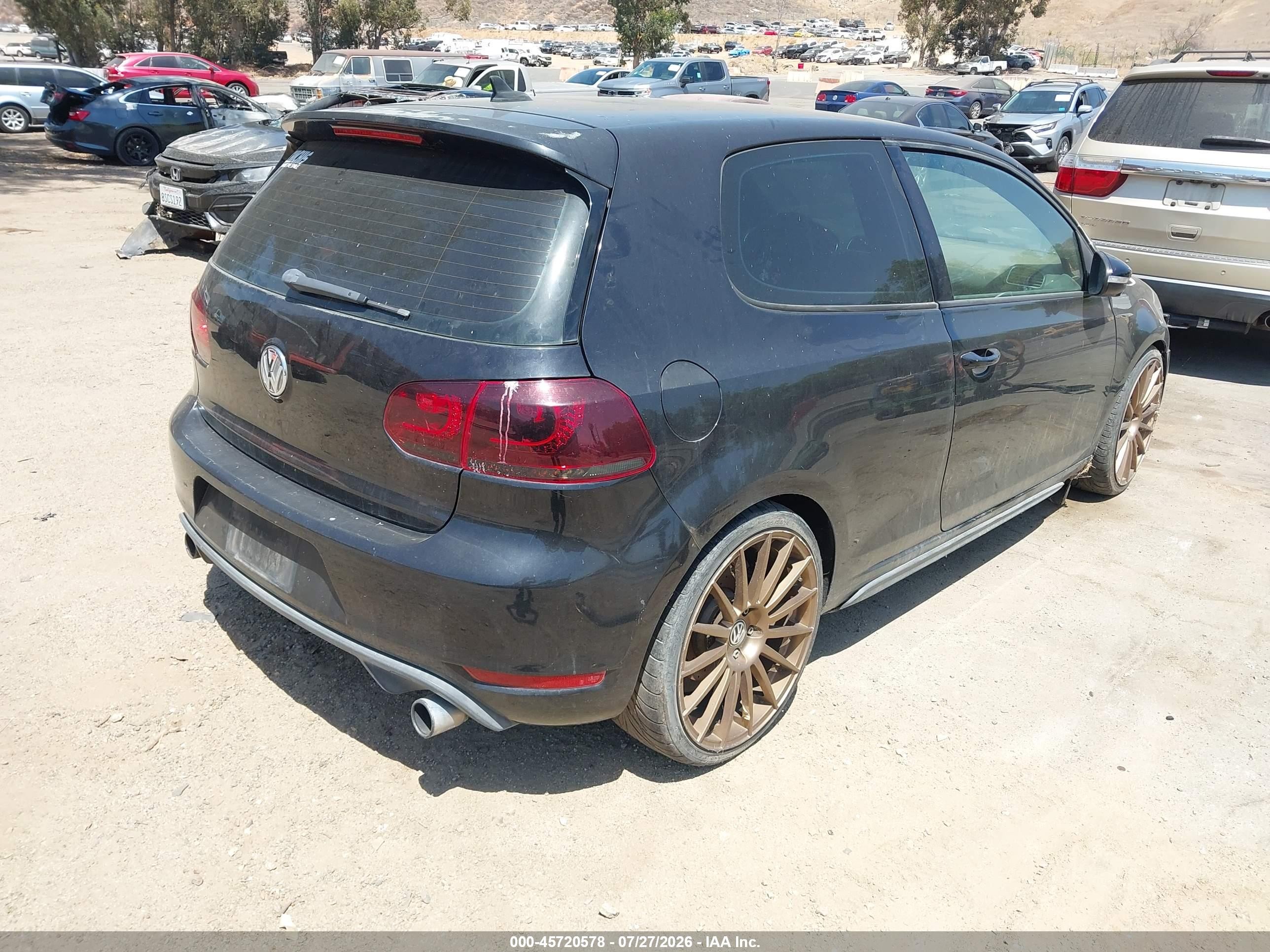 2010 Volkswagen Gti 2-door Black vin: WVWFD7AJ9AW140285