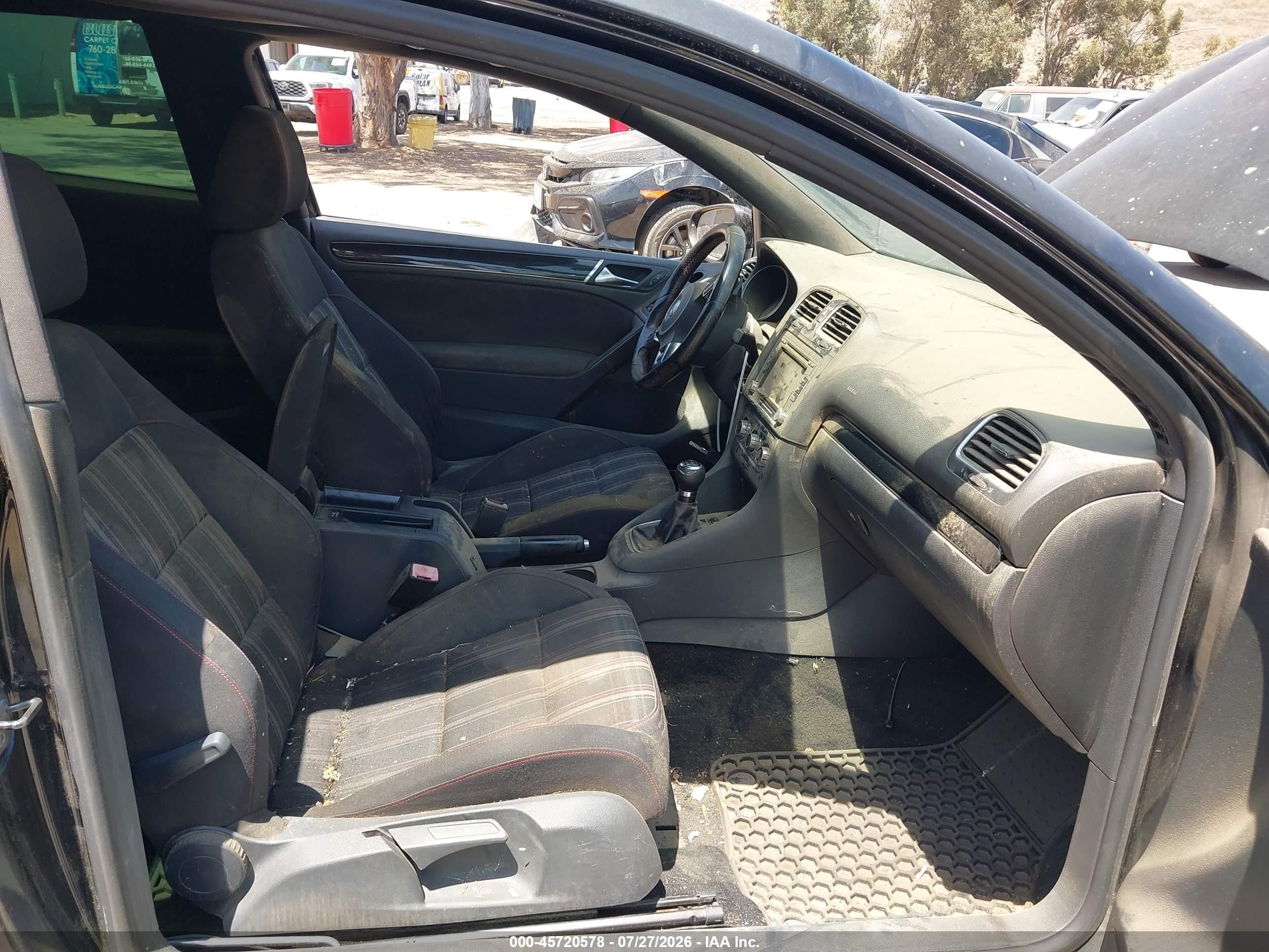 2010 Volkswagen Gti 2-door Black vin: WVWFD7AJ9AW140285