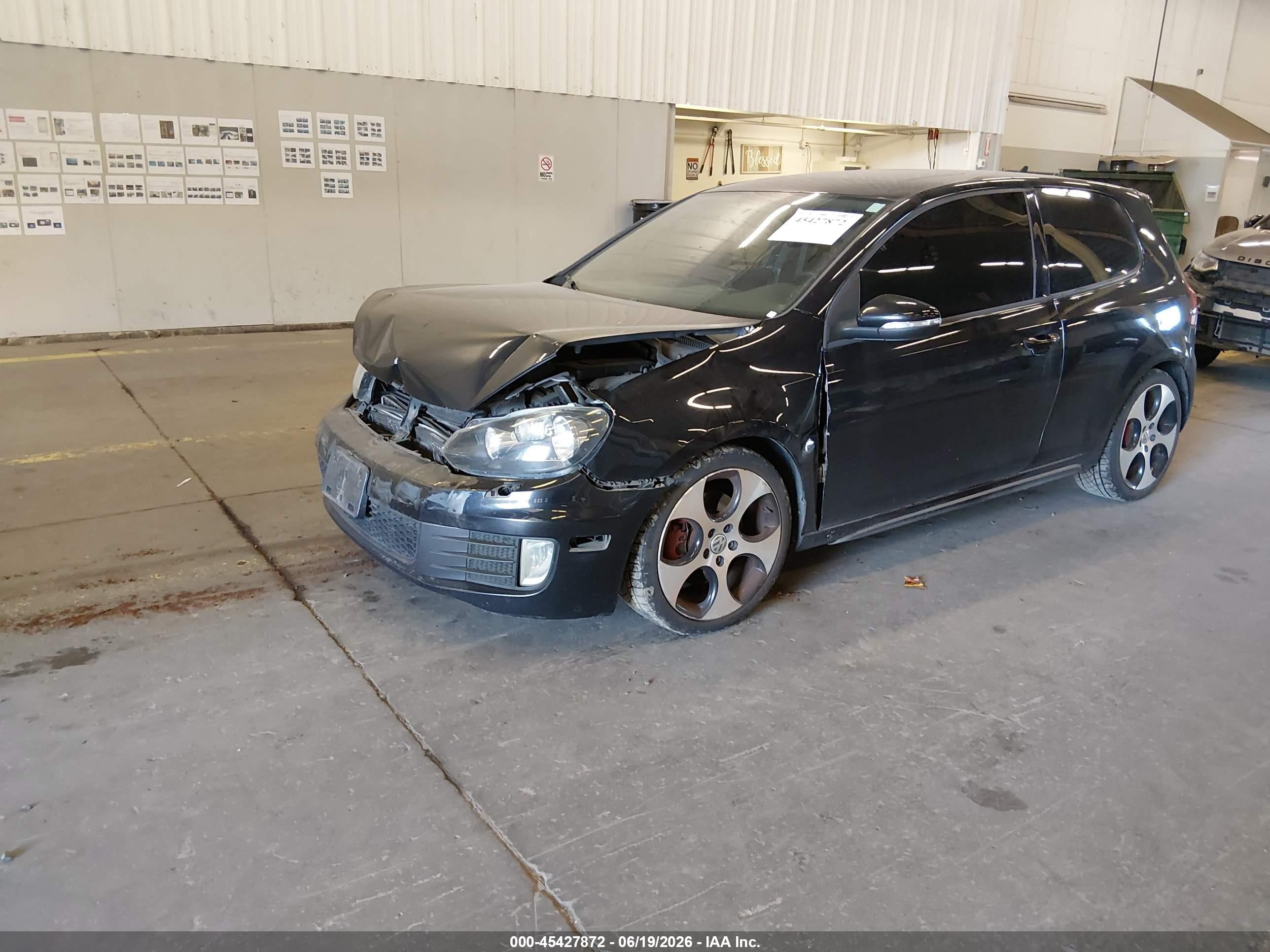 2012 Volkswagen Gti 2-door Черный vin: WVWFD7AJ9CW227087
