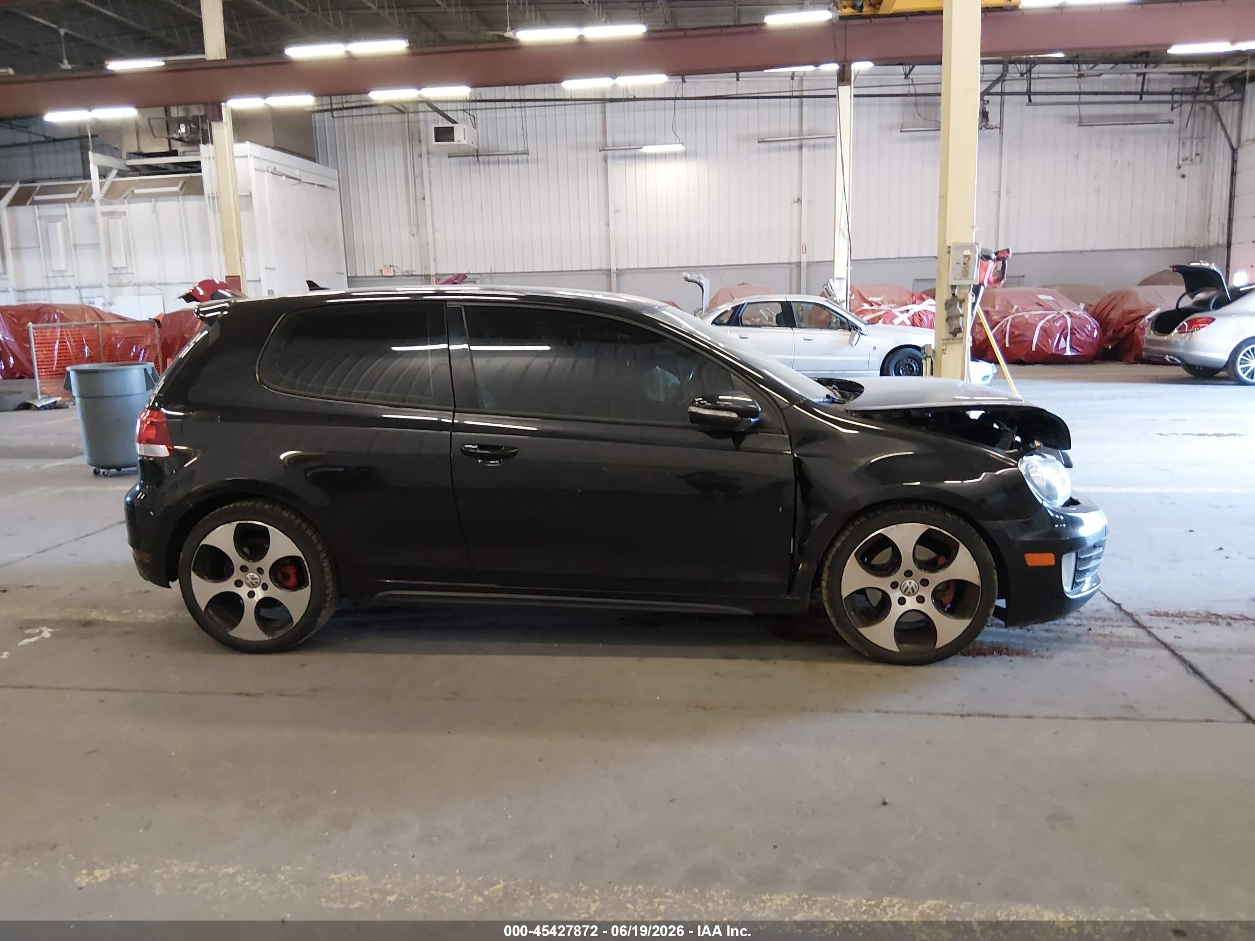2012 Volkswagen Gti 2-door Черный vin: WVWFD7AJ9CW227087