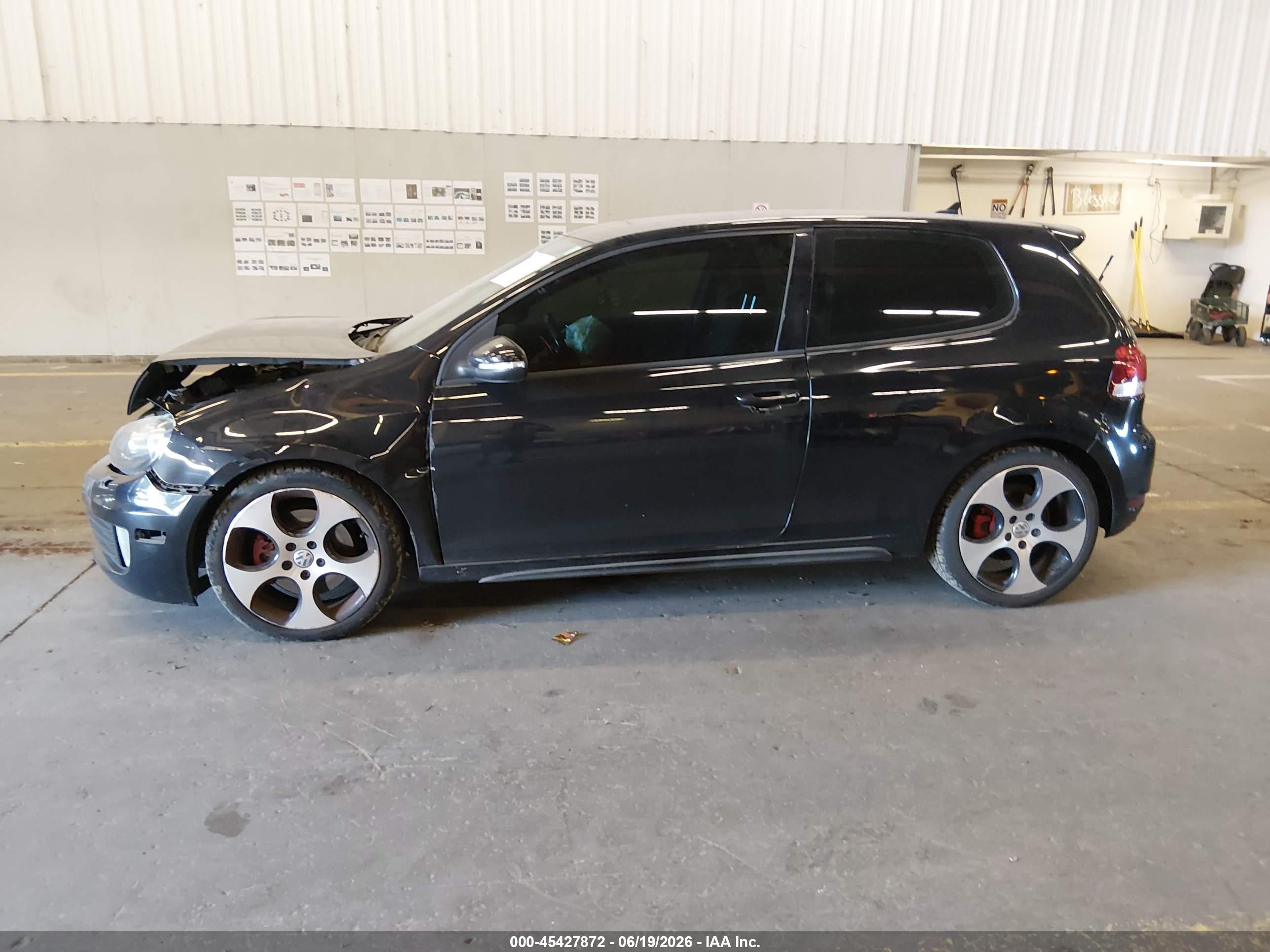 2012 Volkswagen Gti 2-door Черный vin: WVWFD7AJ9CW227087