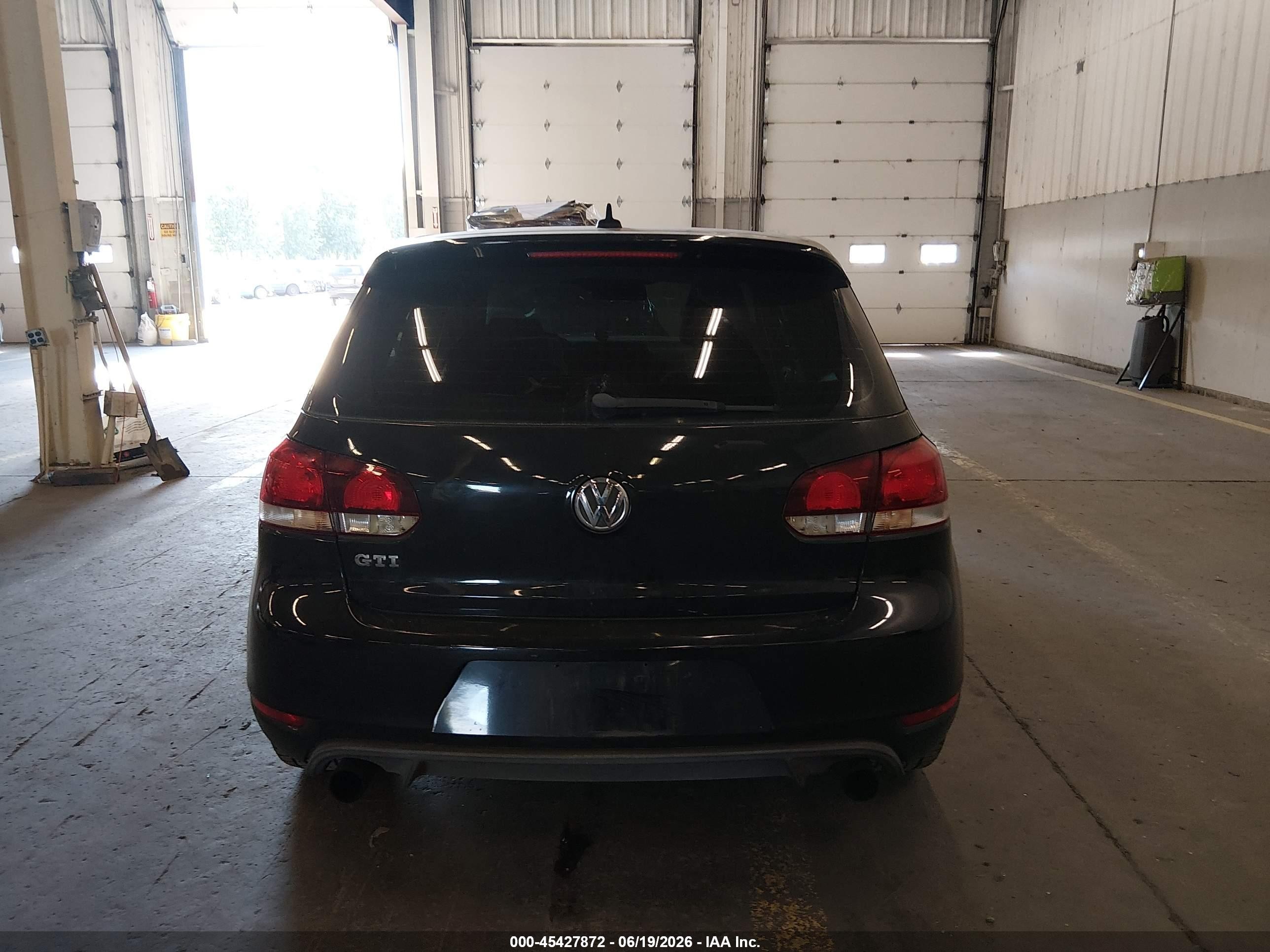 2012 Volkswagen Gti 2-door Черный vin: WVWFD7AJ9CW227087