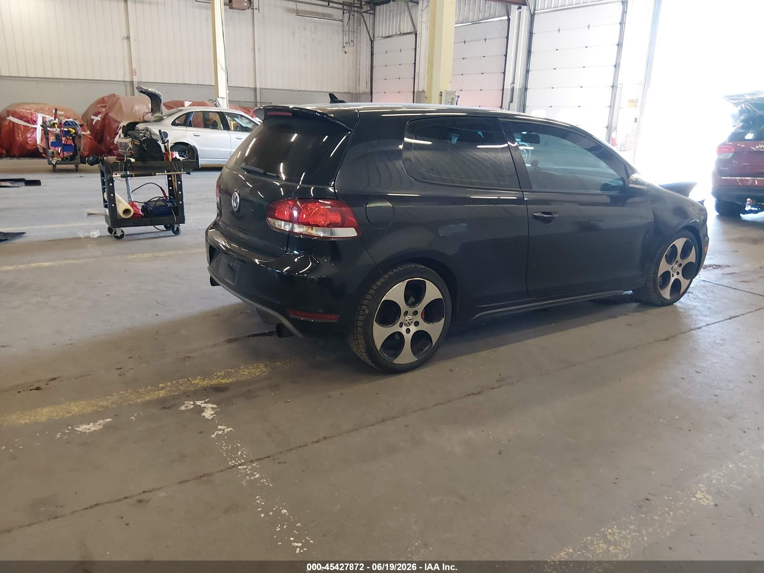 2012 Volkswagen Gti 2-door Черный vin: WVWFD7AJ9CW227087