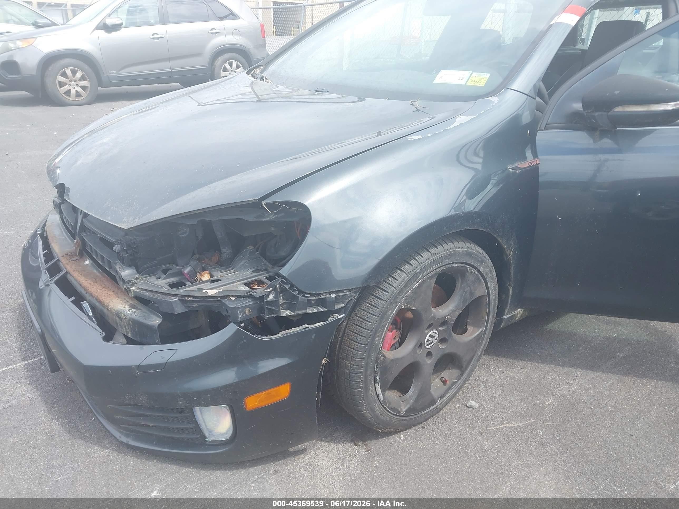 2010 Volkswagen Gti 2-door Gray vin: WVWFD7AJXAW236443