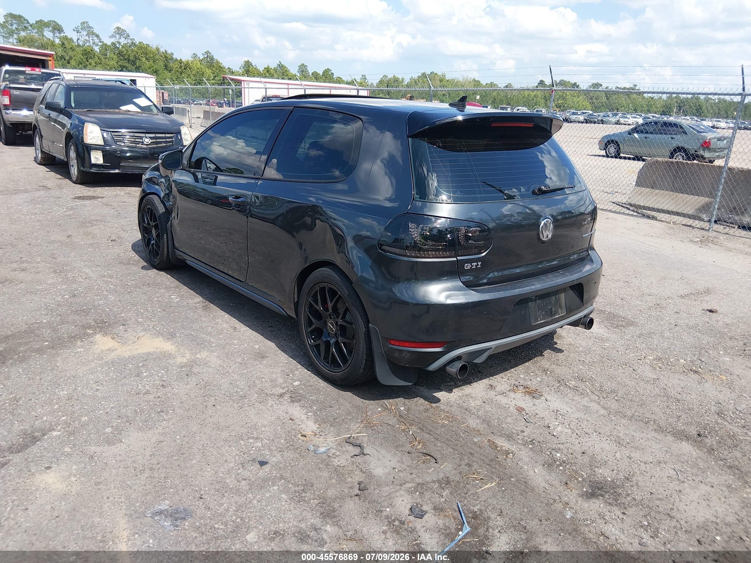 2011 Volkswagen Gti 2-door Black vin: WVWFD7AJXBW147778