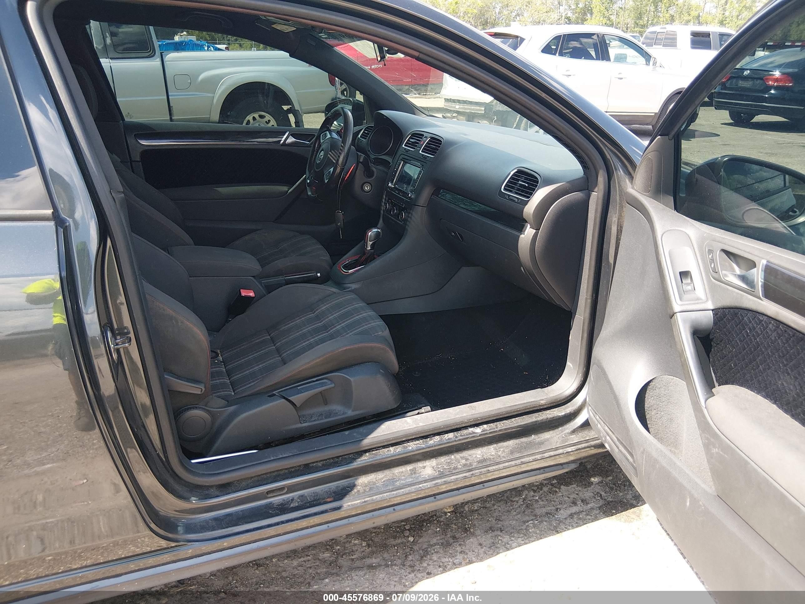 2011 Volkswagen Gti 2-door Black vin: WVWFD7AJXBW147778