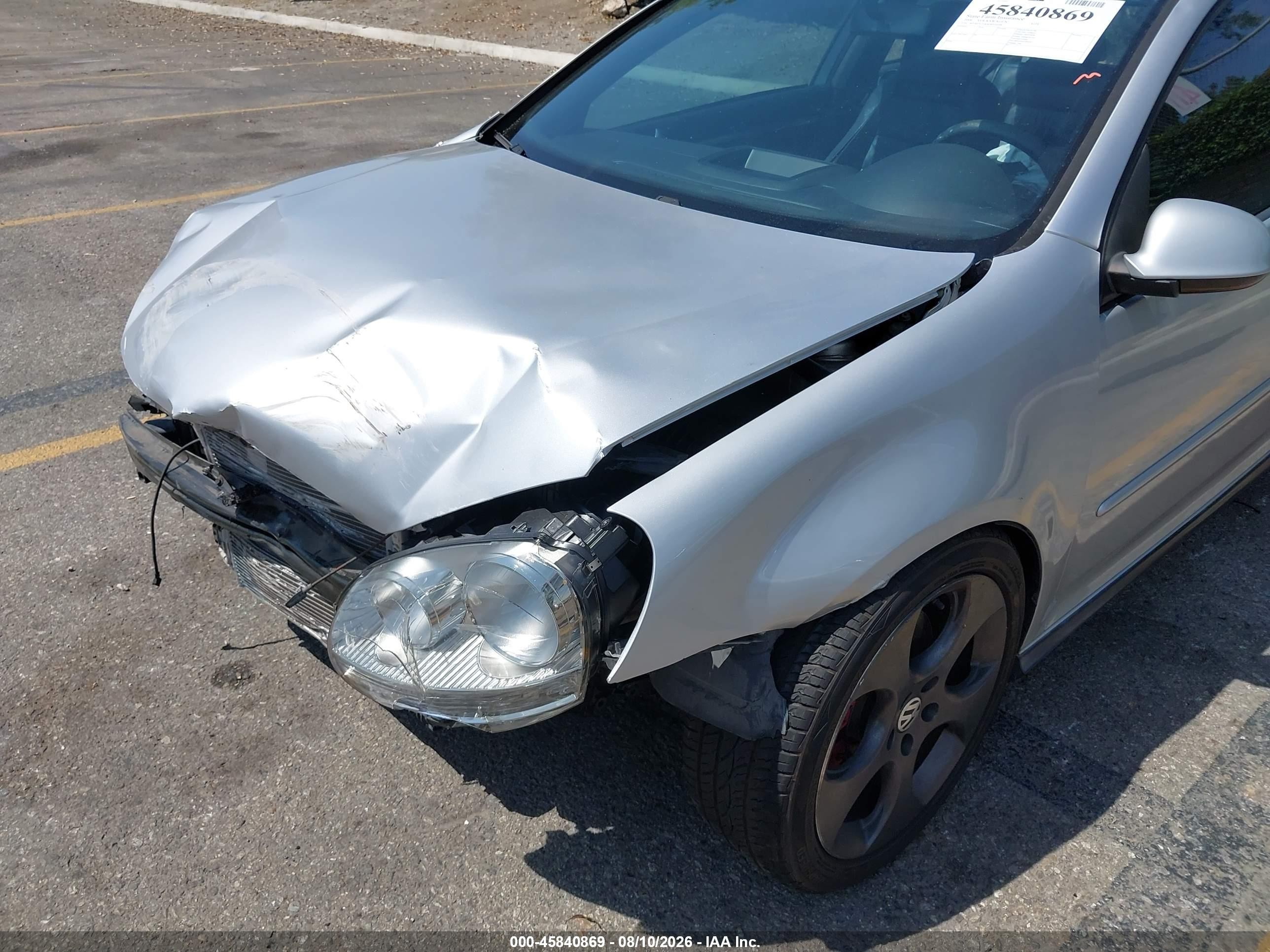 2006 Volkswagen Gti 2-door Silver vin: WVWFV71K06W059298