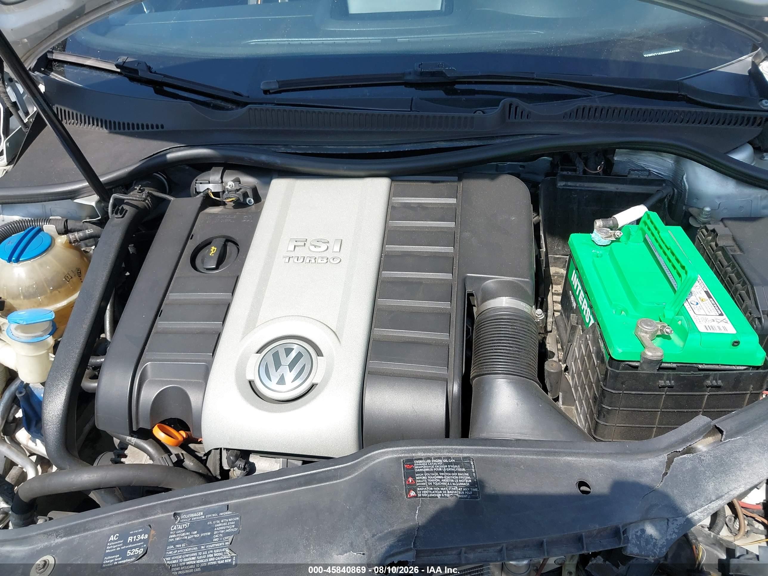 2006 Volkswagen Gti 2-door Silver vin: WVWFV71K06W059298