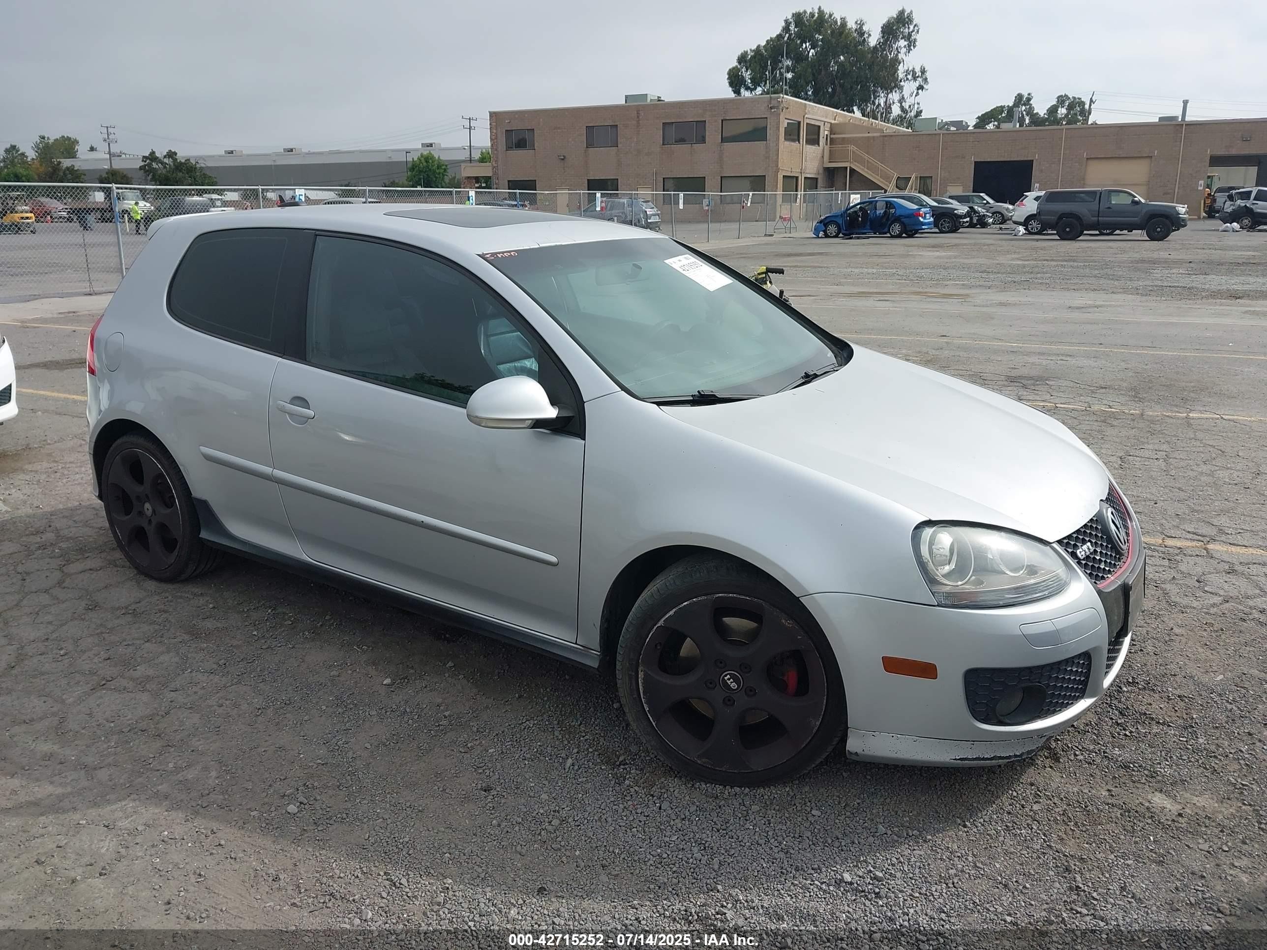 2006 Volkswagen Gti 2-door Серебряный vin: WVWFV71K06W195009