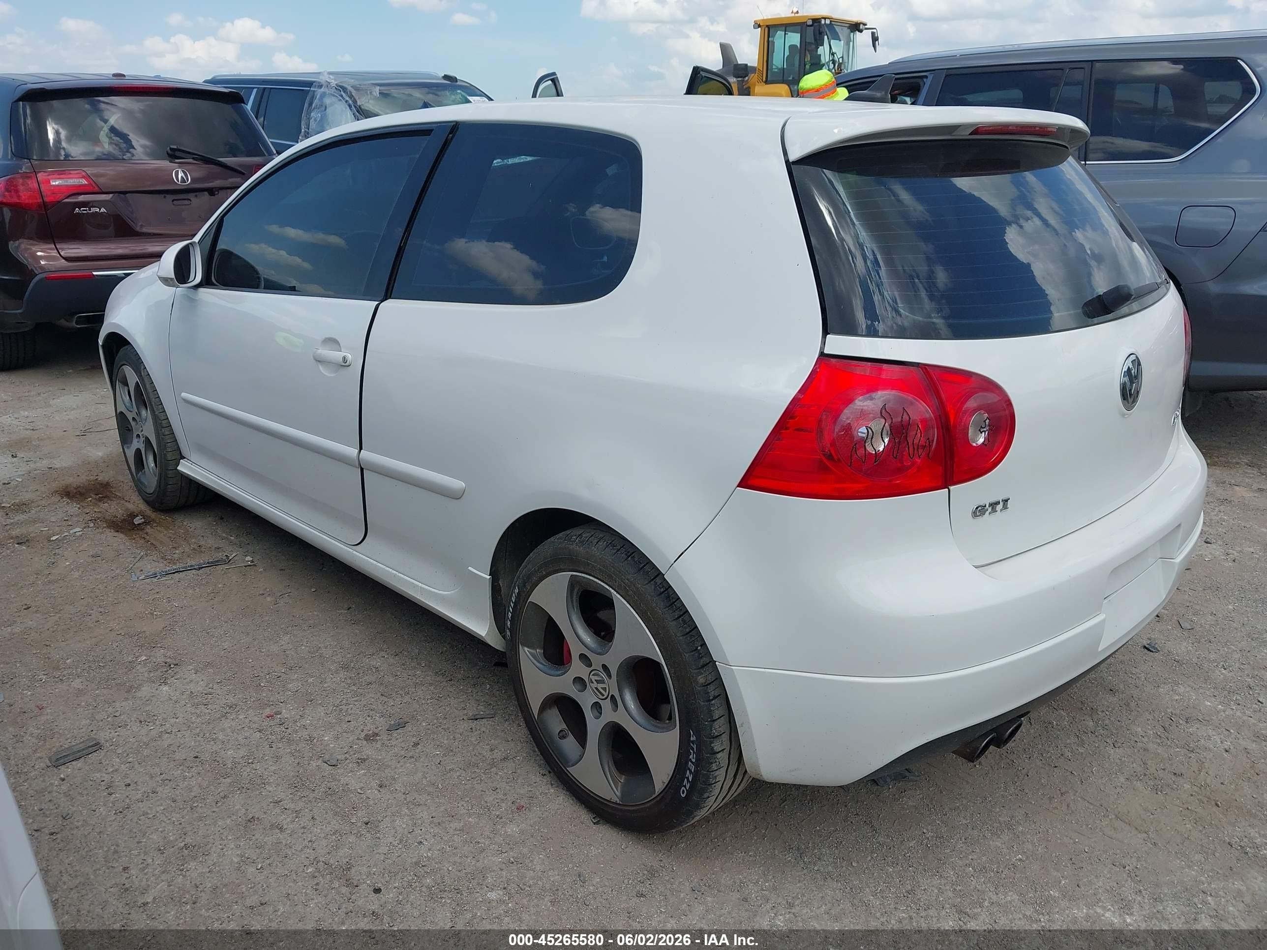 2007 Volkswagen Gti 2-door White vin: WVWFV71K17W113743