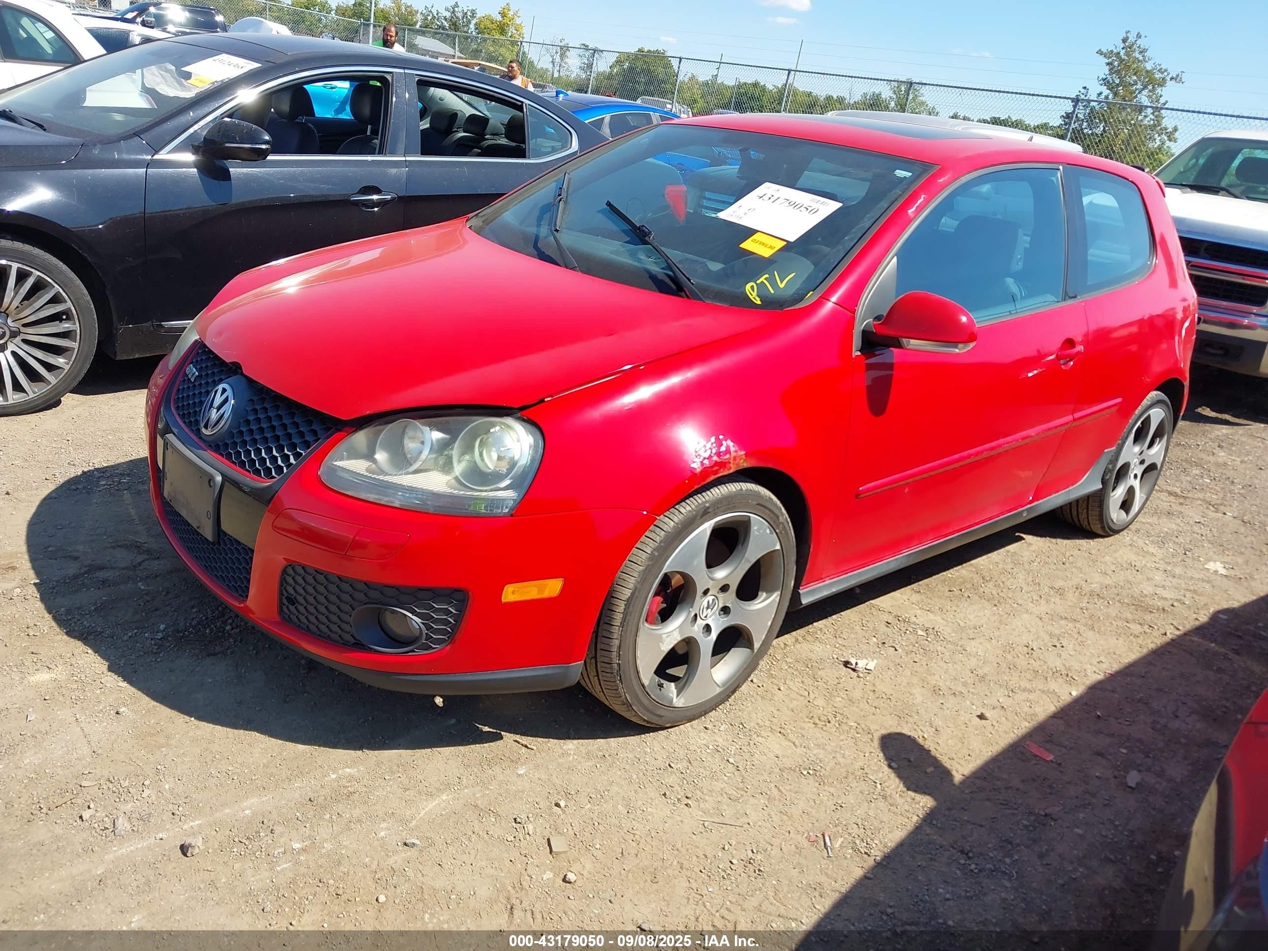 2006 Volkswagen Gti 2-door Red vin: WVWFV71K26W073395