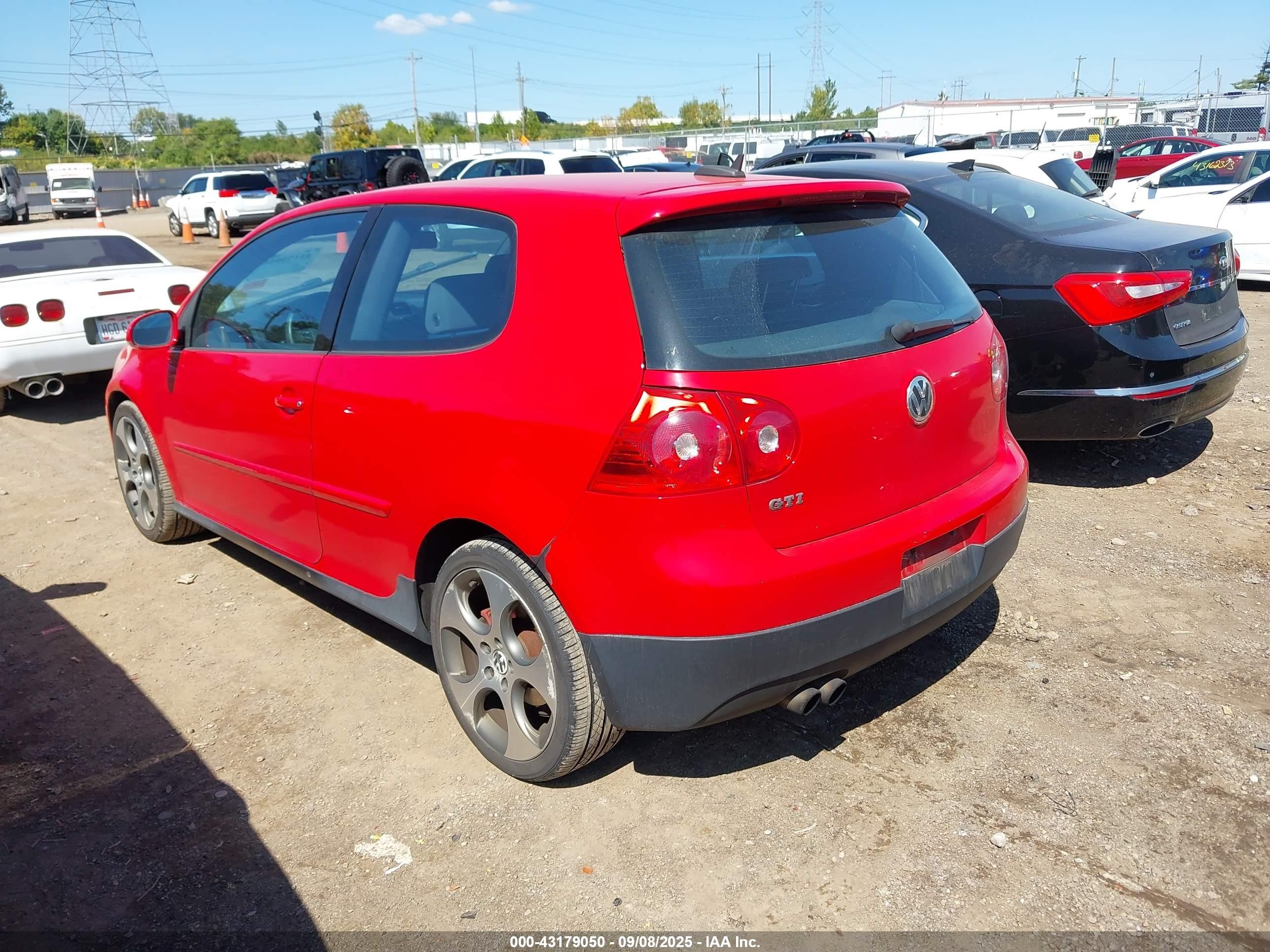 2006 Volkswagen Gti 2-door Red vin: WVWFV71K26W073395