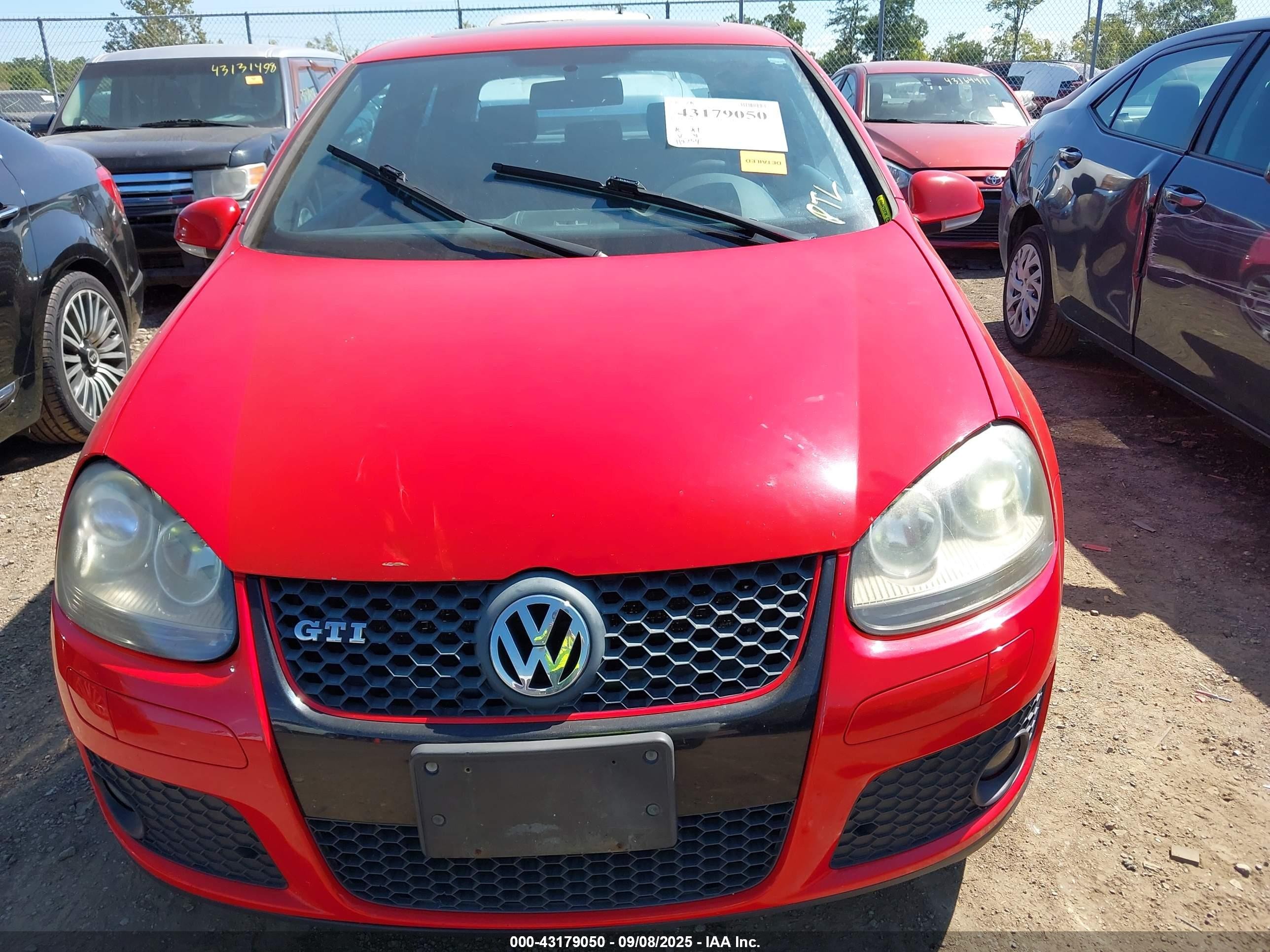 2006 Volkswagen Gti 2-door Red vin: WVWFV71K26W073395