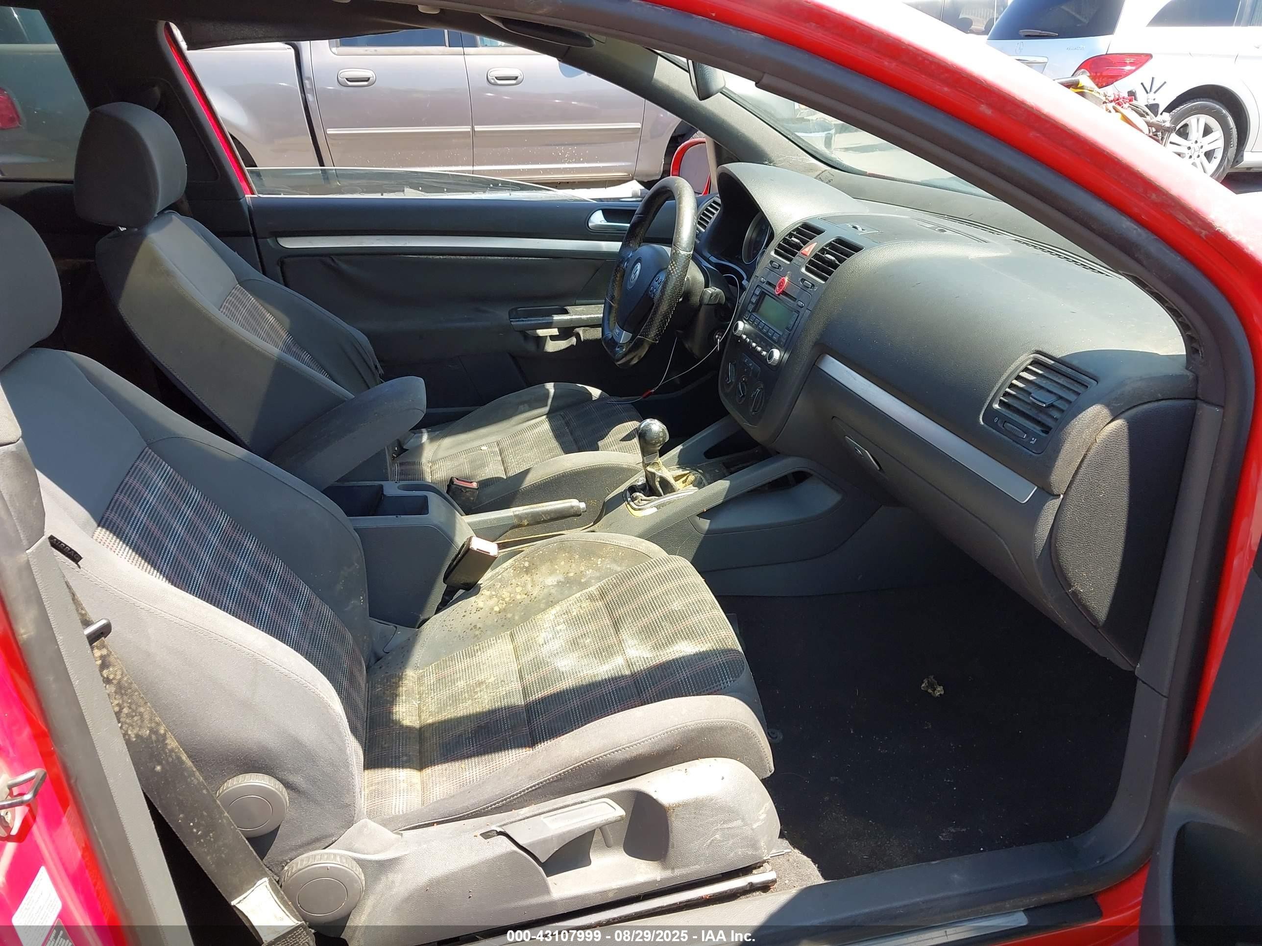 2006 Volkswagen Gti 2-door Красный vin: WVWFV71K26W075700