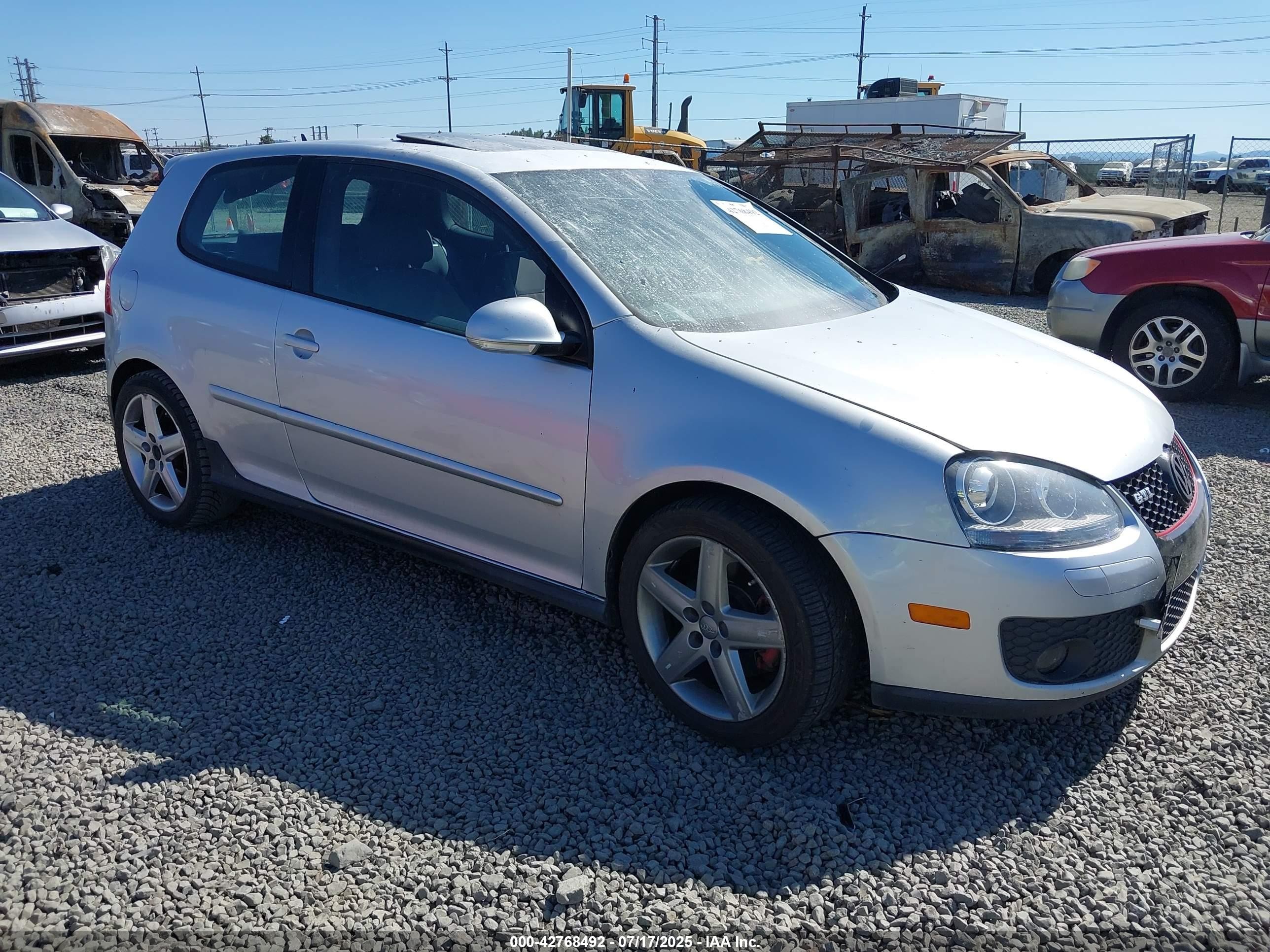 2006 Volkswagen Gti 2-door Серебряный vin: WVWFV71K26W114611