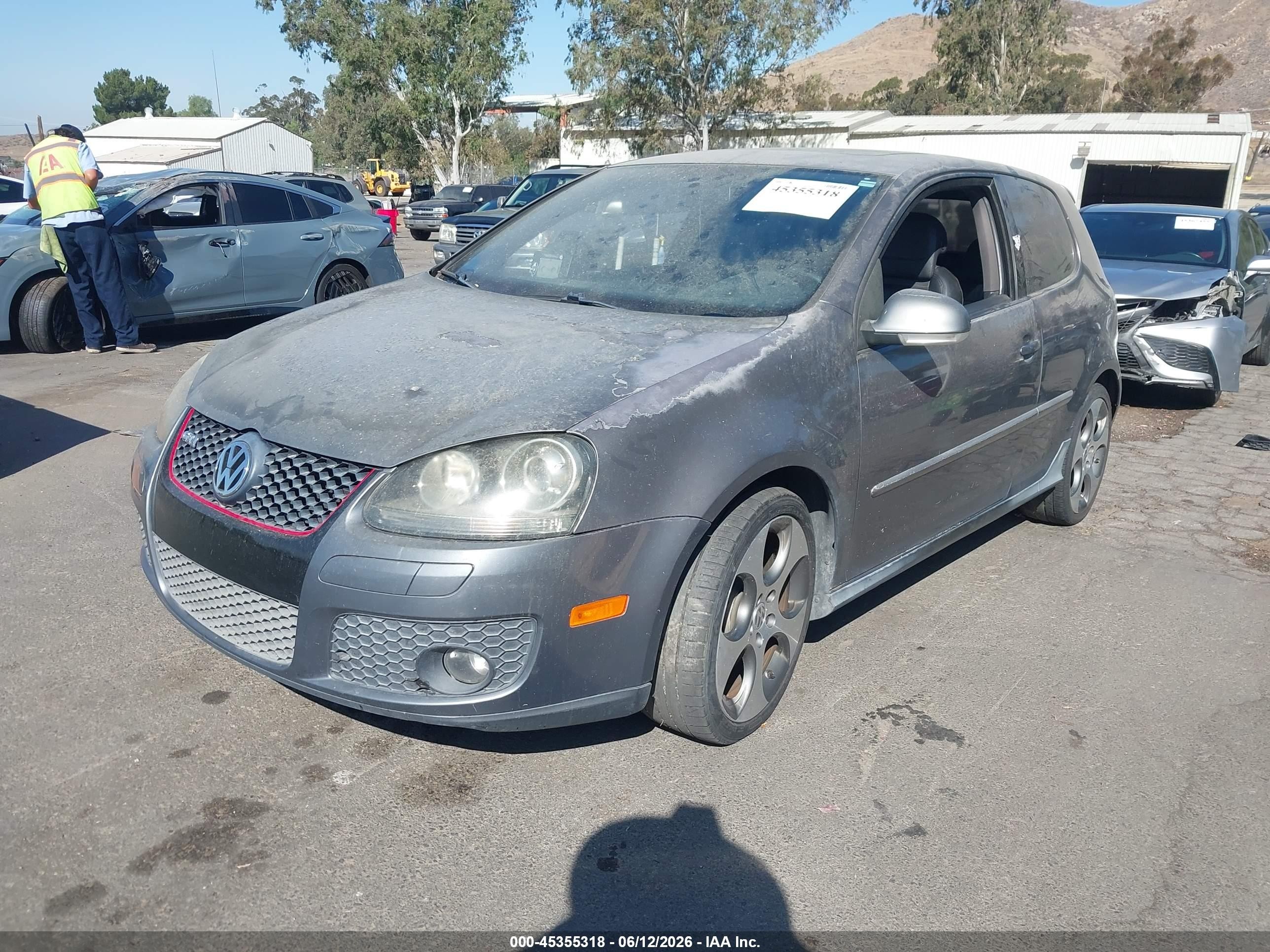 2006 Volkswagen Gti 2-door Gray vin: WVWFV71K26W186120