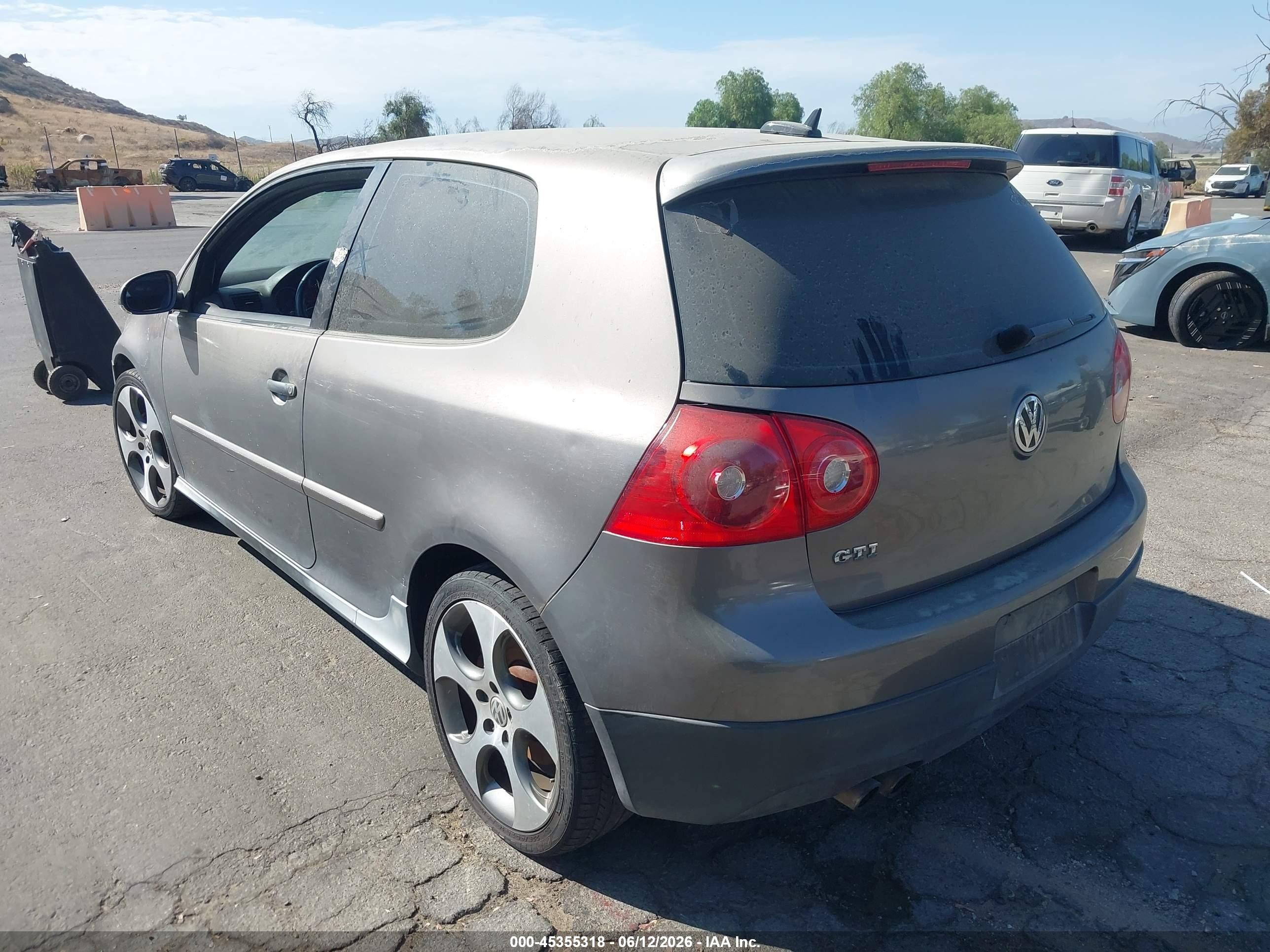 2006 Volkswagen Gti 2-door Gray vin: WVWFV71K26W186120