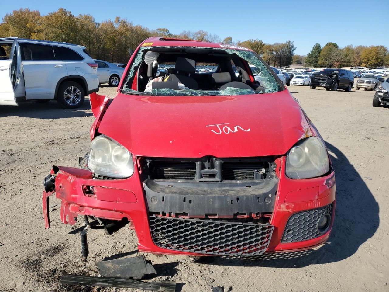 2006 Volkswagen New Gti Red vin: WVWFV71K46W062821