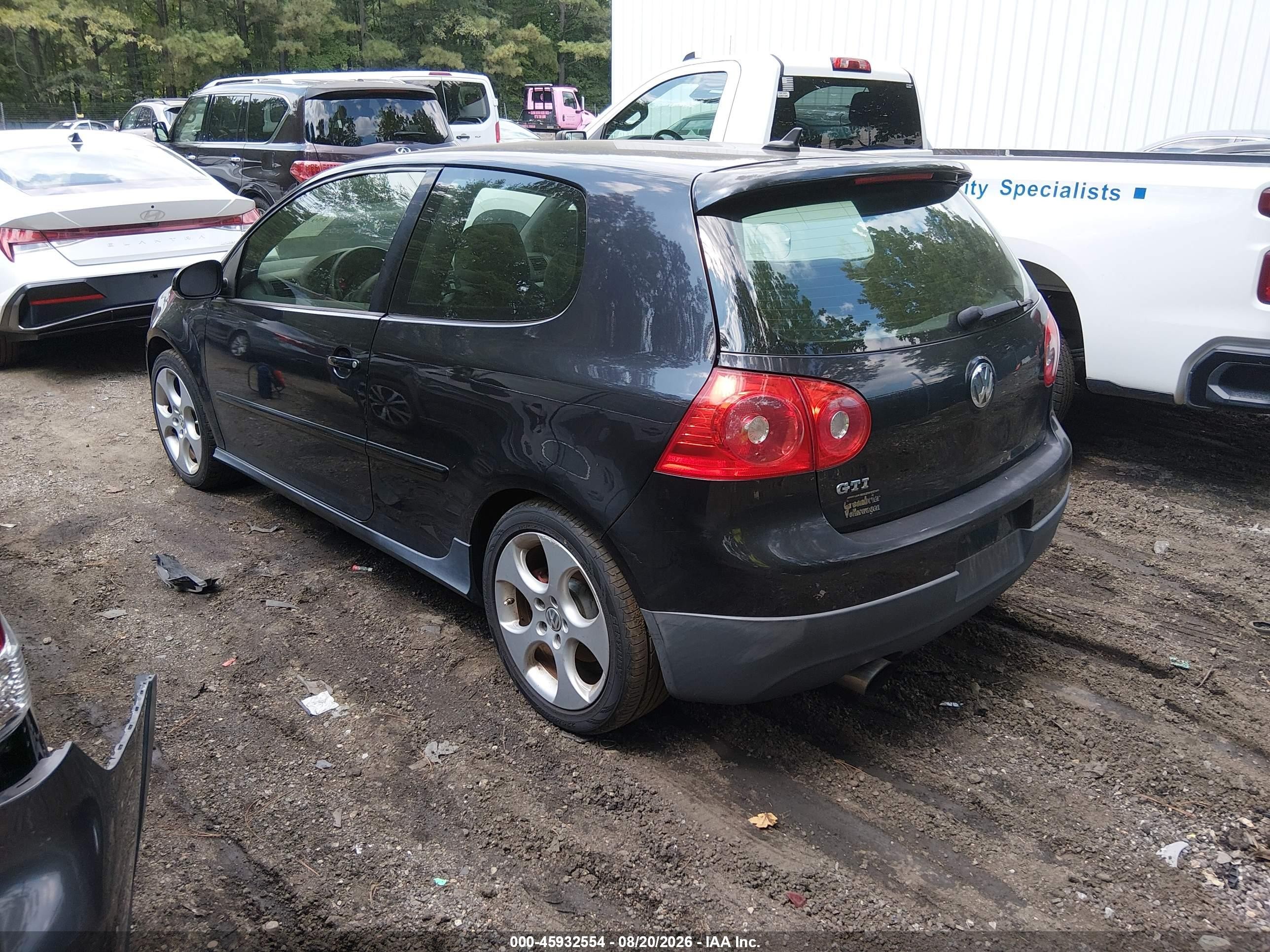 2009 Volkswagen Gti 2-door Черный vin: WVWFV71K59W142035