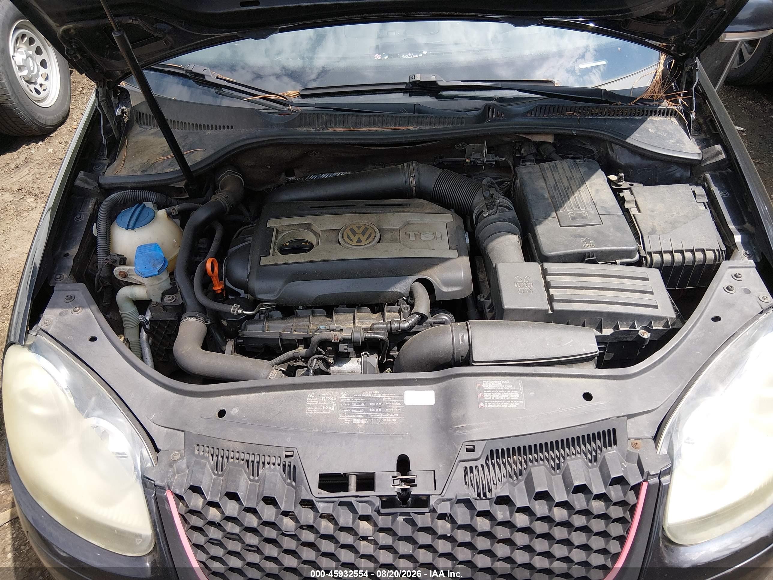 2009 Volkswagen Gti 2-door Черный vin: WVWFV71K59W142035