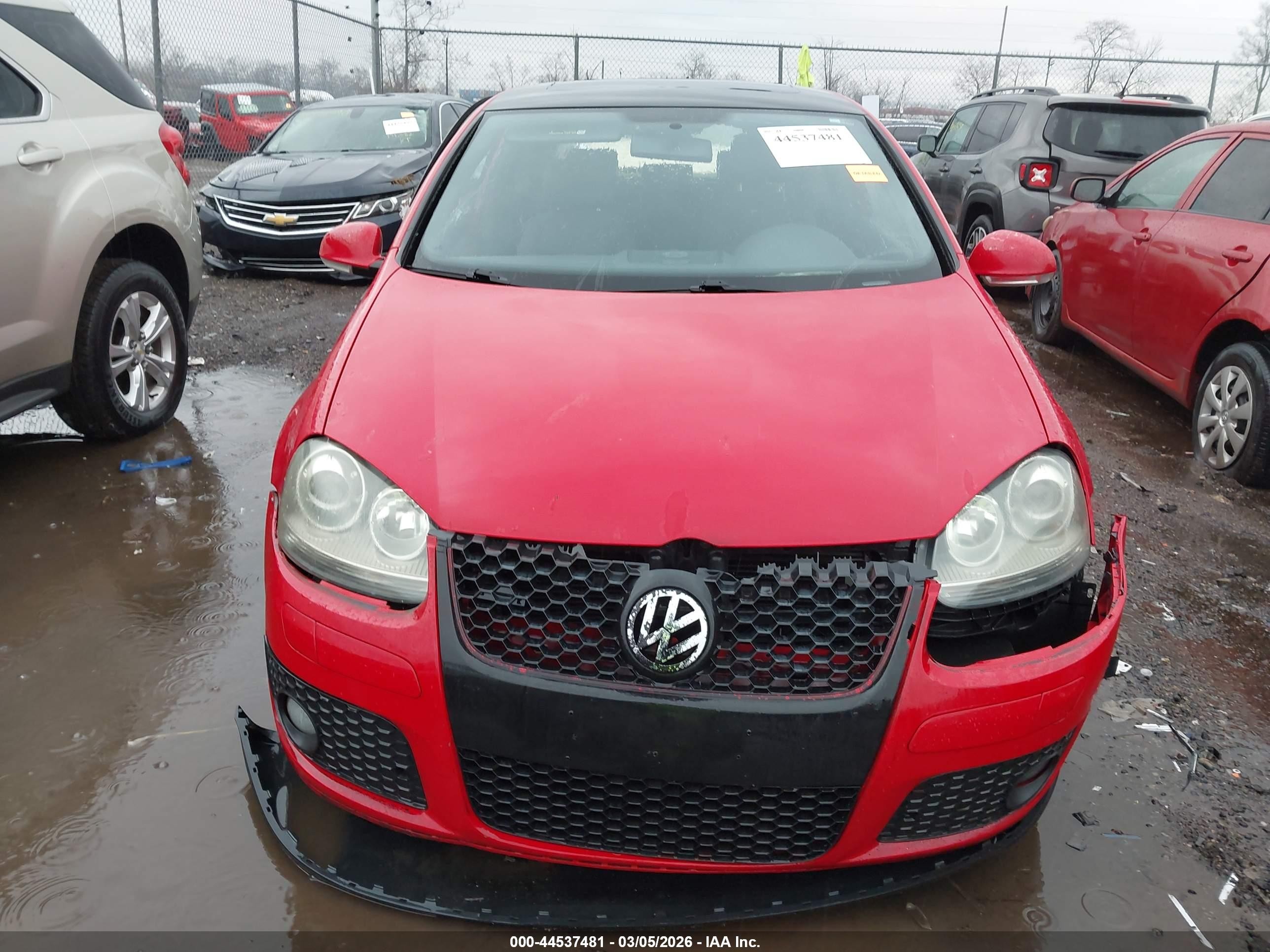 2006 Volkswagen Gti 2-door Красный vin: WVWFV71K66W087929