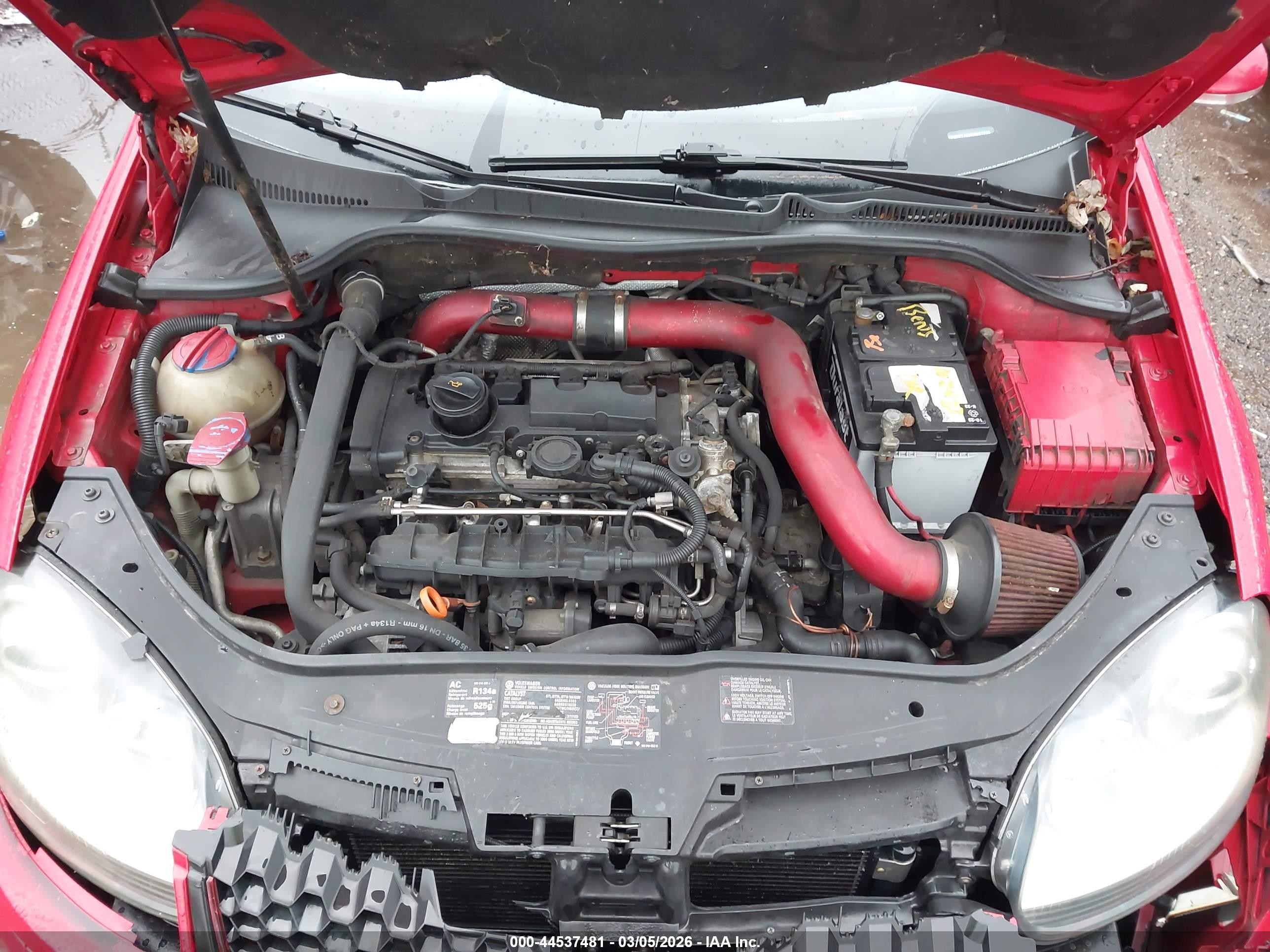 2006 Volkswagen Gti 2-door Красный vin: WVWFV71K66W087929